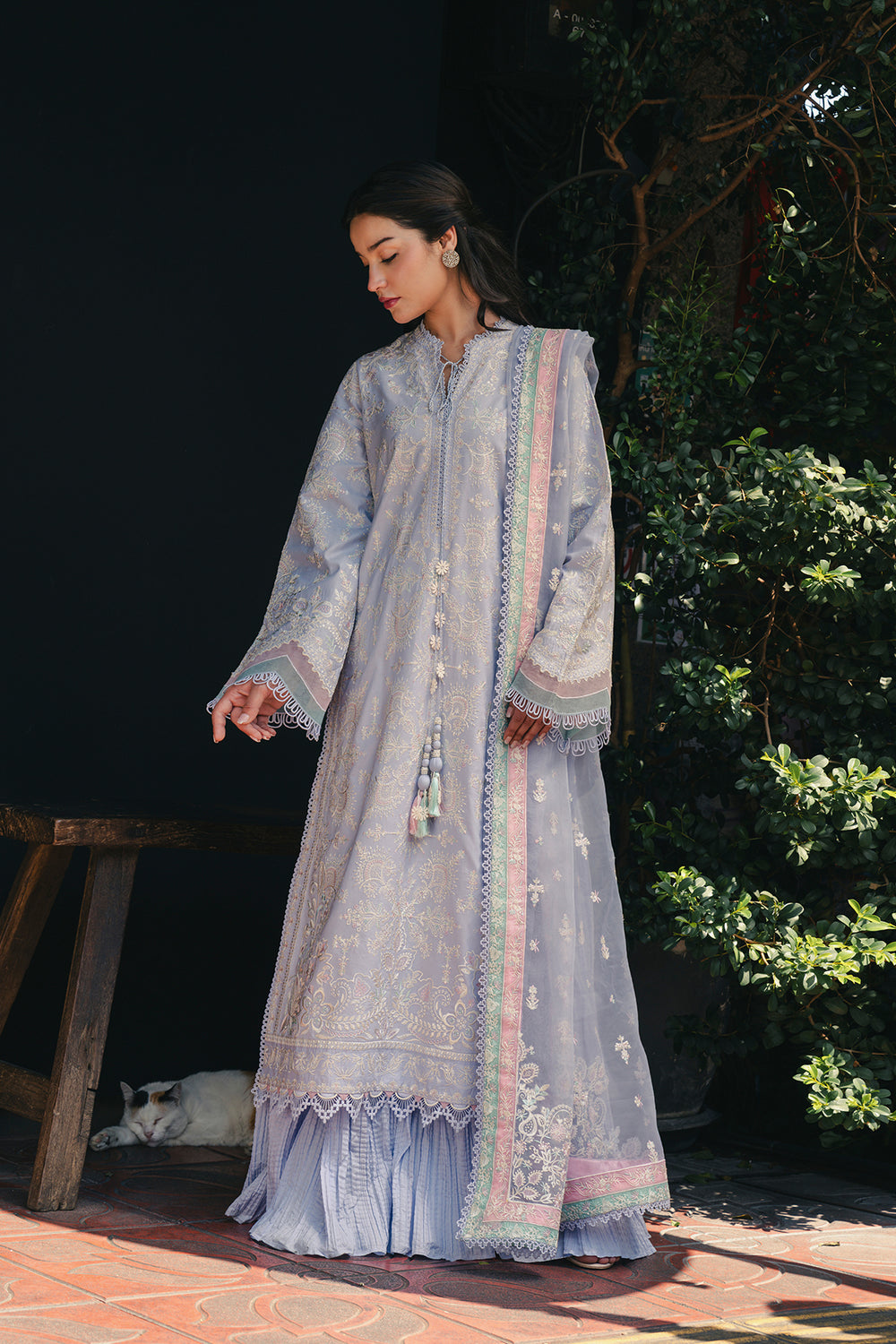 Buy Afrozeh | Mulaqaat'26 - SAYA Embroidered  Suit 3 Pcs Unstitched | Women Summer Dresses 2026.choose good quality brands like Maria b zainab Chottani, Hussain Rehar, sobia nazir etc... Various Pakistani branded dresses summer fabric, elegant design, perfect for casual & formal wear also shop eid collections from khaslibaas .delivery available in UK, USA, Canada, UAE, Dubai and other countries... 