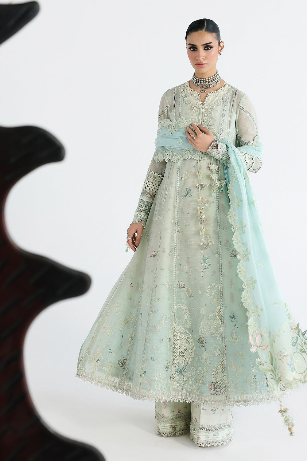 Buy QALAMKAR QFL-08 SABEL Embroidered  Suit 3 Pcs Unstitched | Women Summer Dresses 2026.choose good quality brands like Maria b zainab Chottani, Hussain Rehar, sobia nazir etc... Various Pakistani branded dresses summer fabric, elegant design, perfect for casual & formal wear also shop eid collections from khaslibaas .delivery available in UK, USA, Canada, UAE, Dubai and other countries... 