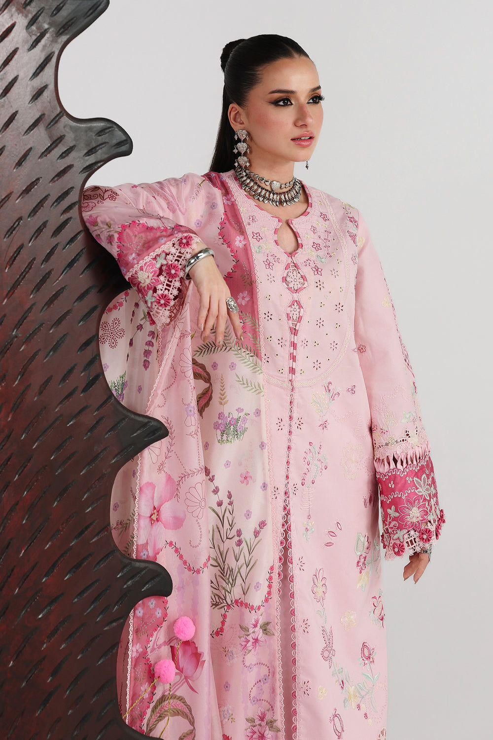 Buy QALAMKAR QFL-04 NORAH Embroidered  Suit 3 Pcs Unstitched | Women Summer Dresses 2026.choose good quality brands like Maria b zainab Chottani, Hussain Rehar, sobia nazir etc... Various Pakistani branded dresses summer fabric, elegant design, perfect for casual & formal wear also shop eid collections from khaslibaas .delivery available in UK, USA, Canada, UAE, Dubai and other countries... 
