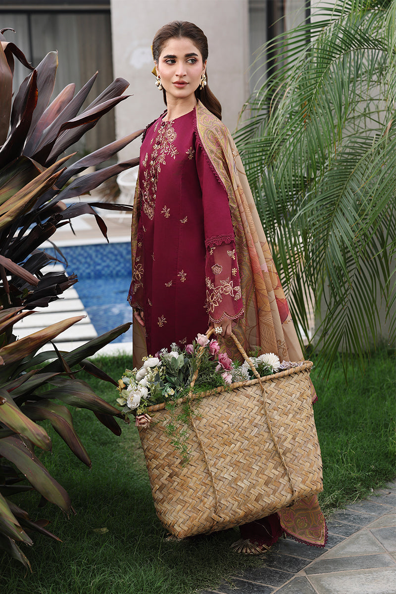 Buy from khaslibaas RANG RASIYA | Florence Luxury Festive Edit 'Shirin - 3 piece unstitched embroidered Festive suit for women .choose good quality brands like Maria b Sobia Nazir Various Pakistani branded dresses summer fabric, elegant design, perfect for casual & formal wear.delivery available in UK, USA,Australia, Canada, UAE, Dubai and other countries... 