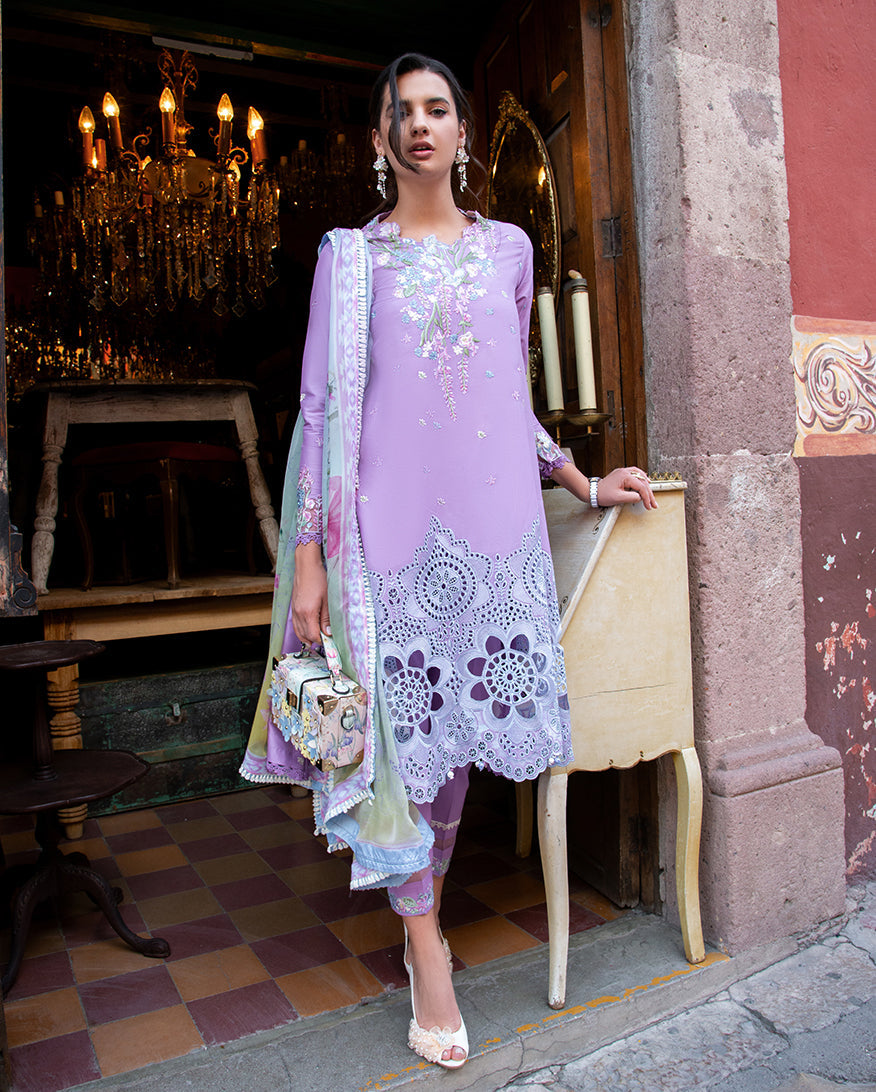 MUSHQ Odyssey Lawn 2026 Ailyn– Luxury Unstitched Embroidered Lawn Suit  | Women Summer Dresses 2026.choose good quality brands like Maria b zainab Chottani, Hussain Rehar, sobia nazir, Qalamkar, asim jofa etc... Various Pakistani branded dresses summer fabric, elegant design, perfect for casual & formal wear also shop eid collections from khaslibaas .delivery available in UK, USA, Canada, UAE, Dubai, Australia and other countries... 