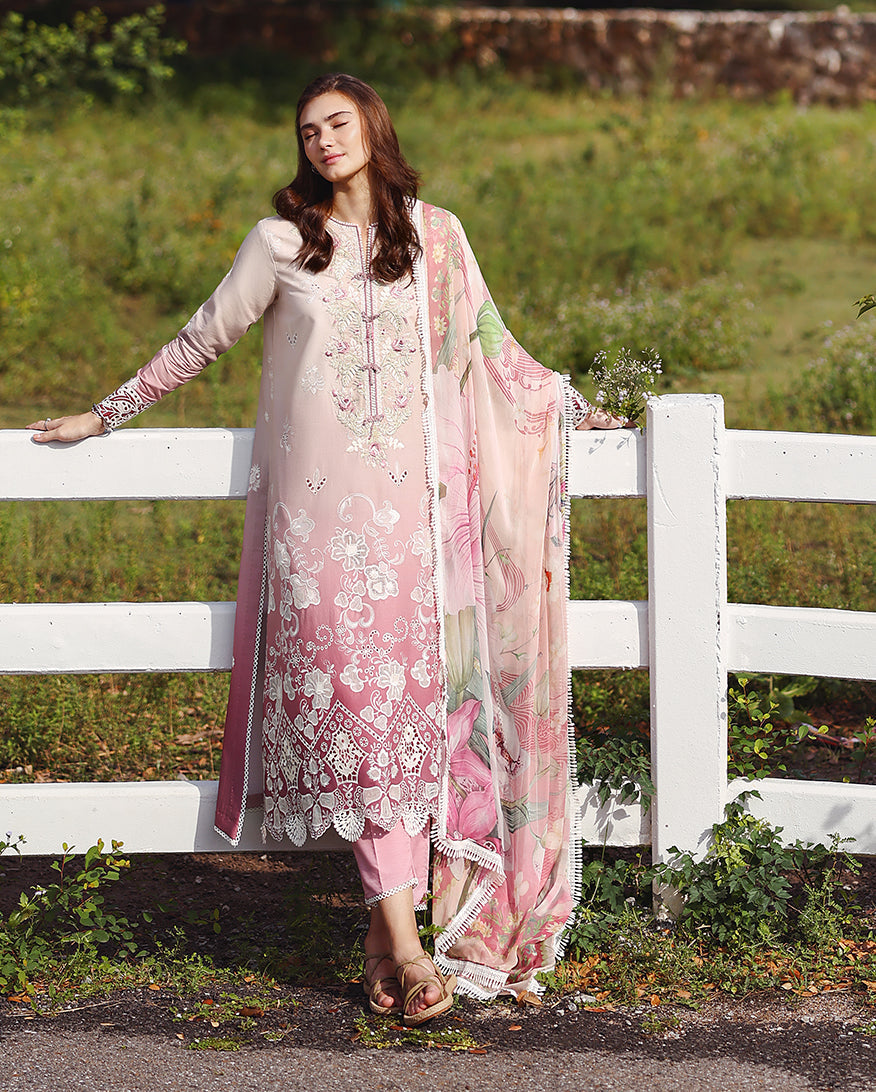 Buy Mushq Solace Ombre Chikankari Dew Drift– Luxury Unstitched Lawn Suit 2026 | Women Summer Dresses 2026.choose good quality brands like Maria b zainab Chottani, Hussain Rehar, sobia nazir, Qalamkar, asim jofa etc... Various Pakistani branded dresses summer fabric, elegant design, perfect for casual & formal wear also shop eid collections from khaslibaas .delivery available in UK, USA, Canada, UAE, Dubai, Australia and other countries... 
