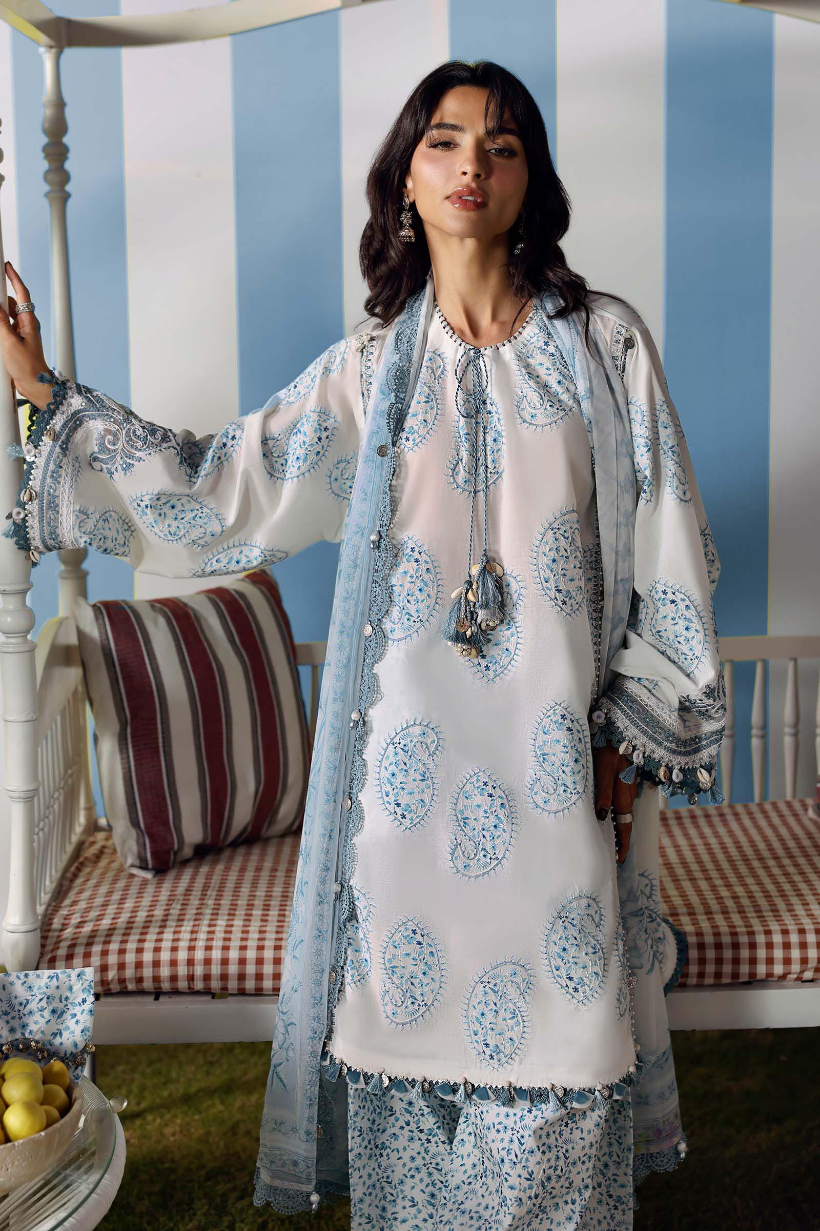 Buy from khaslibaas mariab premium 3 piece unstitched embroidered lawn suit for women (MPT-3009-A).choose good quality brands like Maria b Sobia Nazir Various Pakistani branded dresses summer fabric, elegant design, perfect for casual & formal wear.delivery available in UK, USA, Canada, UAE, Dubai and other countries... 
