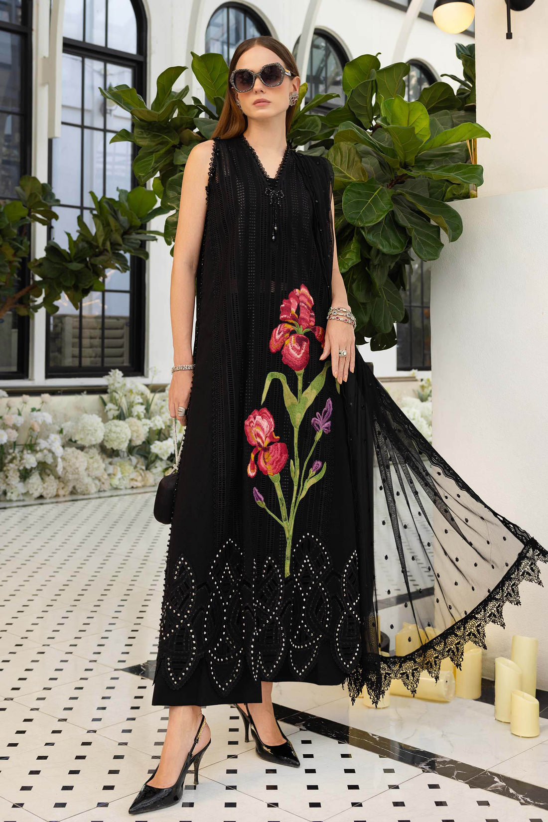 Buy from khaslibaas mariab Luxury lawn Eid II - 3 piece unstitched embroidered lawn suit for women ( D-10).choose good quality brands like Maria b Sobia Nazir Various Pakistani branded dresses summer fabric, elegant design, perfect for casual & formal wear.delivery available in UK, USA,Australia, Canada, UAE, Dubai and other countries... 