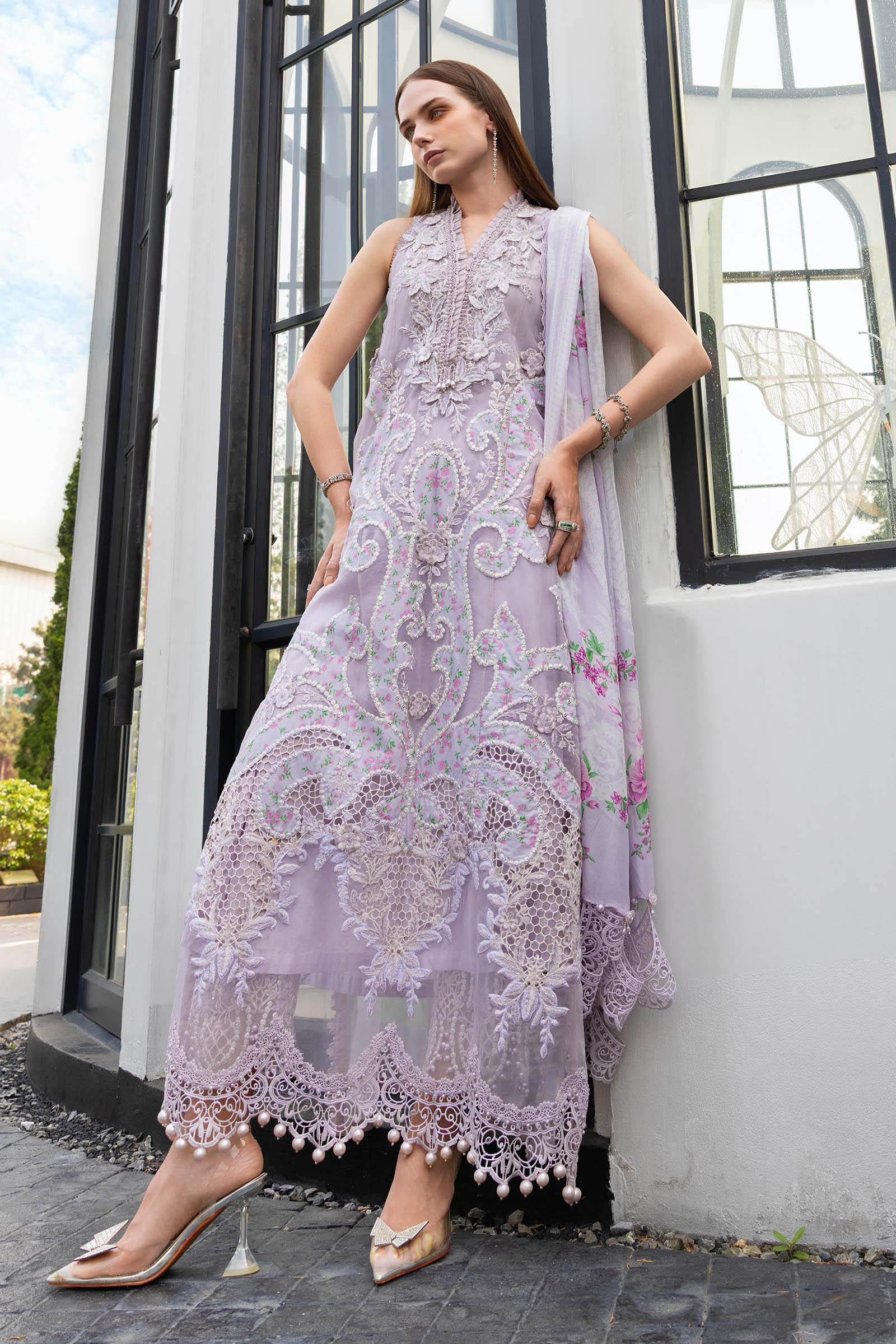 Buy from khaslibaas mariab Luxury lawn Eid II - 3 piece unstitched embroidered lawn suit for women ( D-12).choose good quality brands like Maria b Sobia Nazir Various Pakistani branded dresses summer fabric, elegant design, perfect for casual & formal wear.delivery available in UK, USA,Australia, Canada, UAE, Dubai and other countries... 