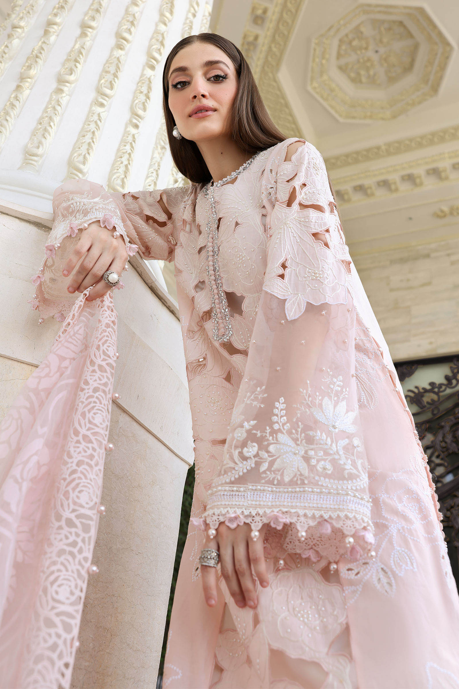 Buy from khaslibaas mariab Luxury lawn Eid II - 3 piece unstitched embroidered lawn suit for women ( D-02).choose good quality brands like Maria b Sobia Nazir Various Pakistani branded dresses summer fabric, elegant design, perfect for casual & formal wear.delivery available in UK, USA,Australia, Canada, UAE, Dubai and other countries... 