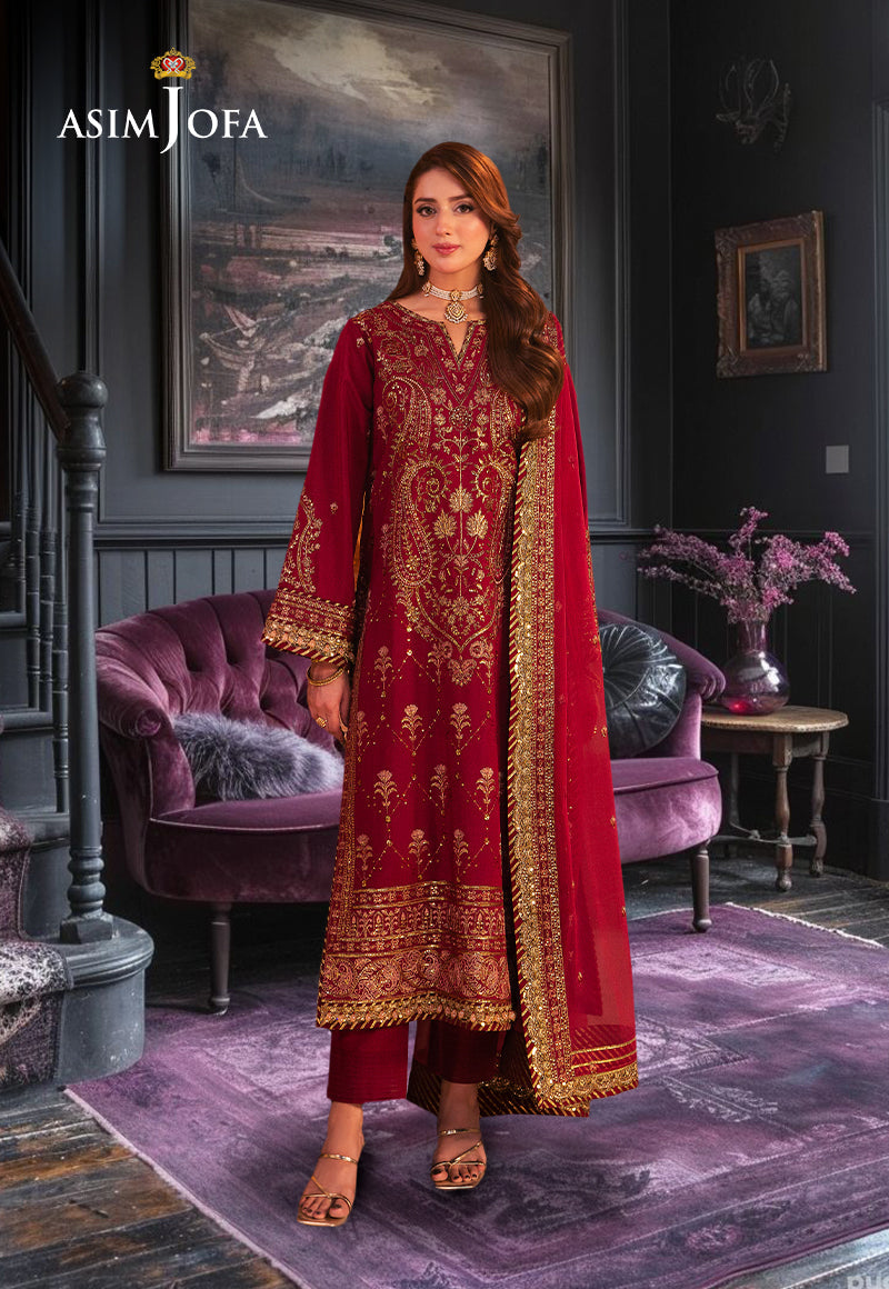 Buy Asim jofa AJKK-19 EMBROIDERED TWISTED SILK. choose good quality brands like Maria b zainab Chottani, Hussain Rehar etc... Various Pakistani branded dresses summer fabric, elegant design, perfect for casual & formal wear also shop eid collections from khaslibaas .delivery available in UK, USA, Canada, UAE, Dubai and other countries... 
