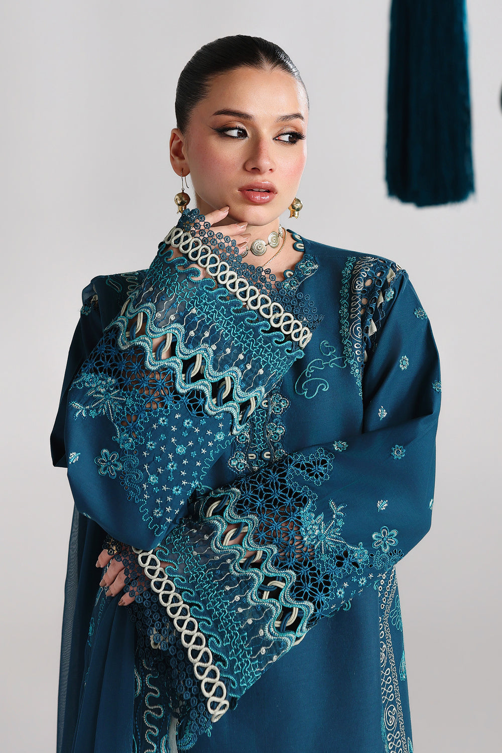Buy QALAMKAR QFL-07 KAISA Embroidered  Suit 3 Pcs Unstitched | Women Summer Dresses 2026.choose good quality brands like Maria b zainab Chottani, Hussain Rehar, sobia nazir etc... Various Pakistani branded dresses summer fabric, elegant design, perfect for casual & formal wear also shop eid collections from khaslibaas .delivery available in UK, USA, Canada, UAE, Dubai and other countries... 