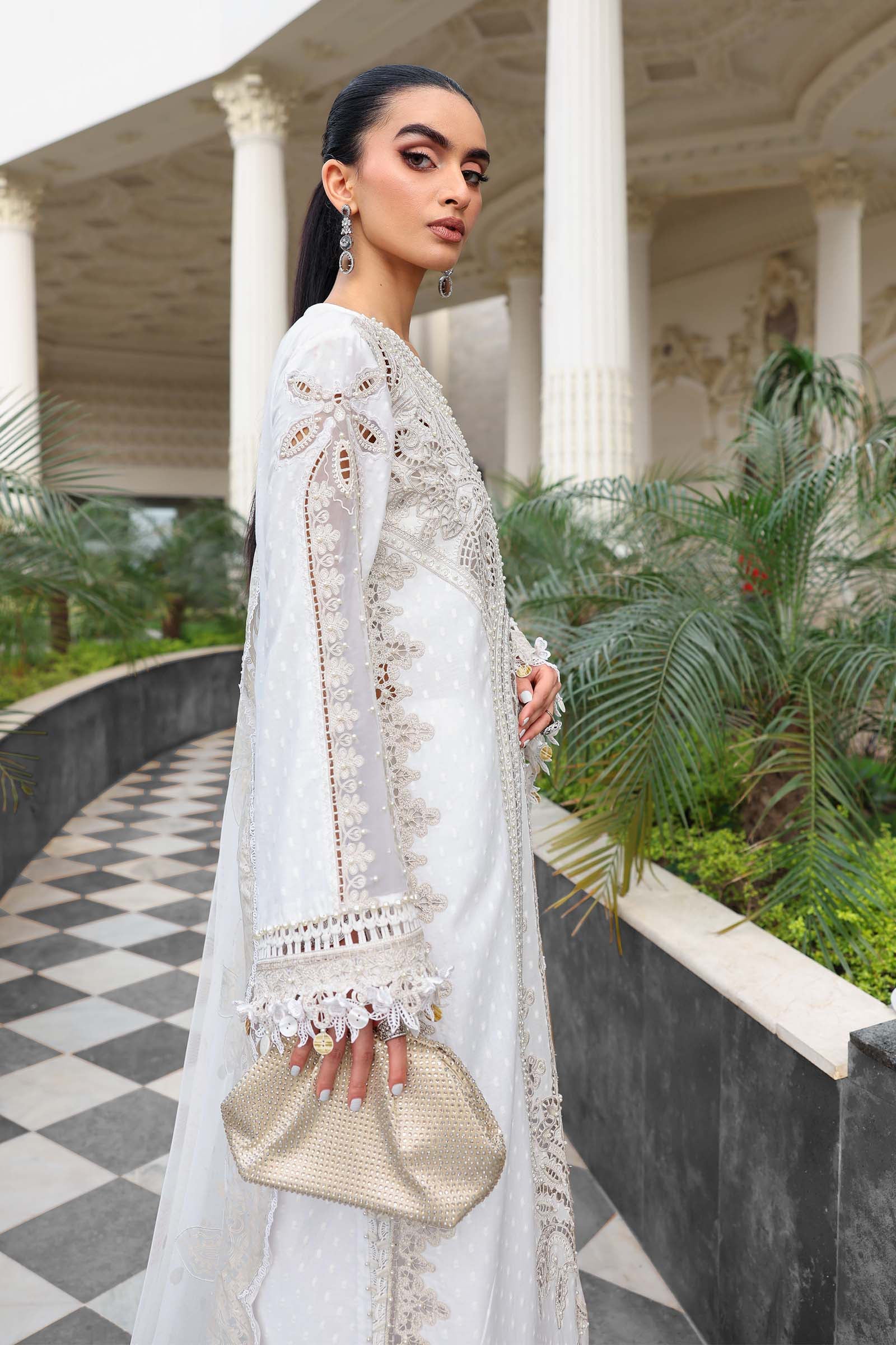 Buy from khaslibaas mariab Luxury lawn Eid II - 3 piece unstitched embroidered lawn suit for women ( D-01).choose good quality brands like Maria b Sobia Nazir Various Pakistani branded dresses summer fabric, elegant design, perfect for casual & formal wear.delivery available in UK, USA,Australia, Canada, UAE, Dubai and other countries... 