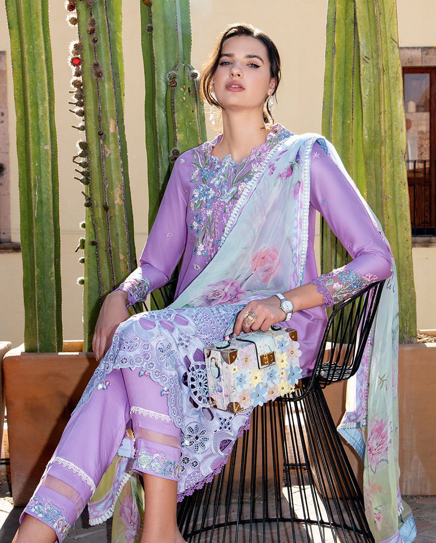MUSHQ Odyssey Lawn 2026 Ailyn– Luxury Unstitched Embroidered Lawn Suit  | Women Summer Dresses 2026.choose good quality brands like Maria b zainab Chottani, Hussain Rehar, sobia nazir, Qalamkar, asim jofa etc... Various Pakistani branded dresses summer fabric, elegant design, perfect for casual & formal wear also shop eid collections from khaslibaas .delivery available in UK, USA, Canada, UAE, Dubai, Australia and other countries... 