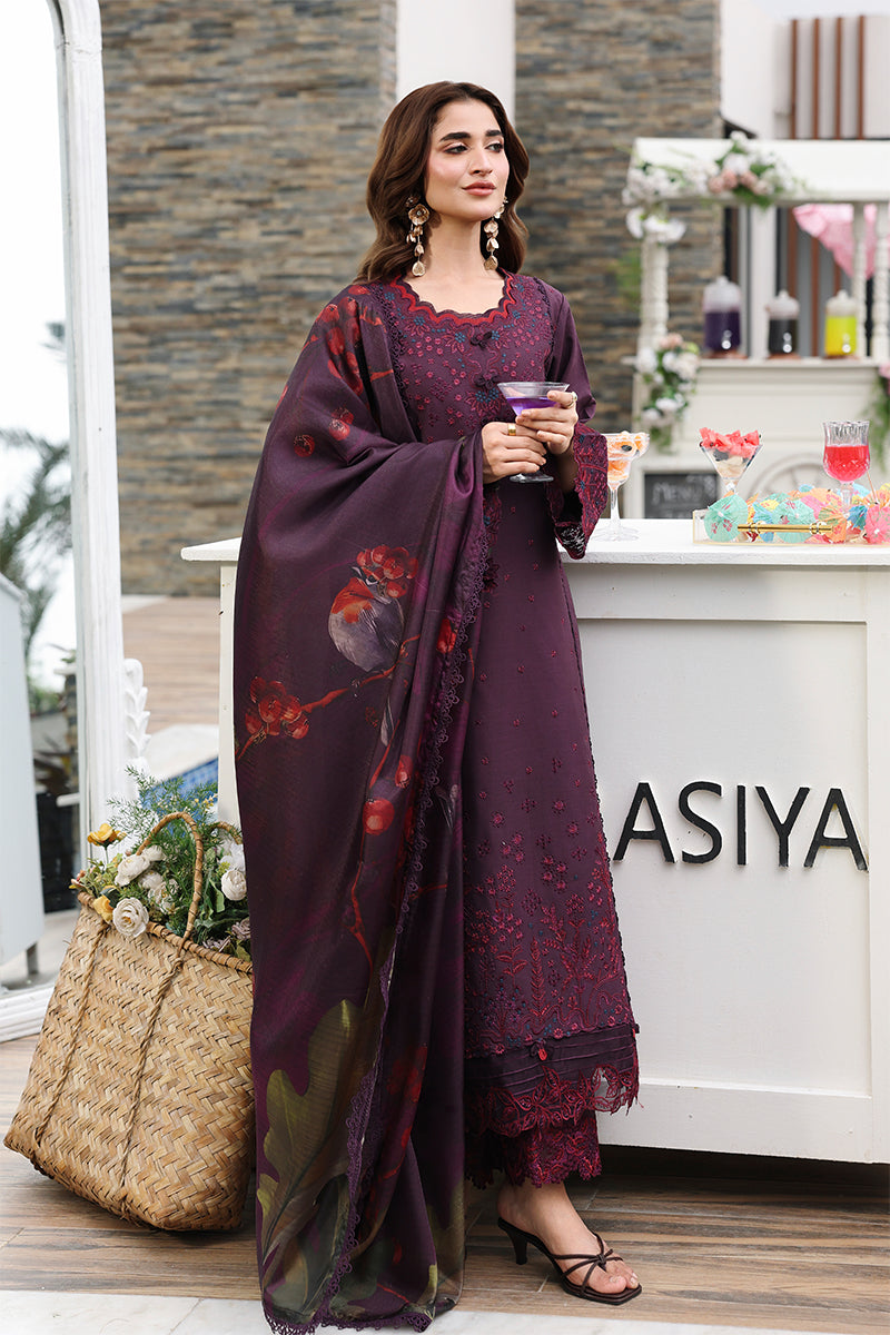 Buy from khaslibaas RANG RASIYA | Florence Luxury Festive Edit 'Arezou - 3 piece unstitched embroidered Festive suit for women .choose good quality brands like Maria b Sobia Nazir Various Pakistani branded dresses summer fabric, elegant design, perfect for casual & formal wear.delivery available in UK, USA,Australia, Canada, UAE, Dubai and other countries... 