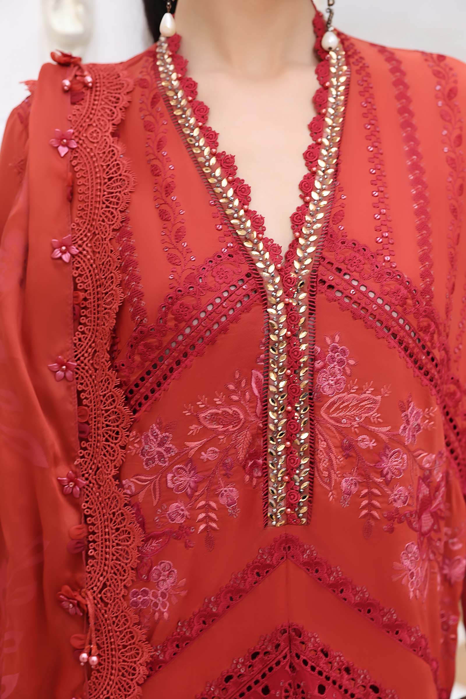 Buy from khaslibaas mariab Luxury lawn Eid II - 3 piece unstitched embroidered lawn suit for women ( D-13).choose good quality brands like Maria b Sobia Nazir Various Pakistani branded dresses summer fabric, elegant design, perfect for casual & formal wear.delivery available in UK, USA,Australia, Canada, UAE, Dubai and other countries... 