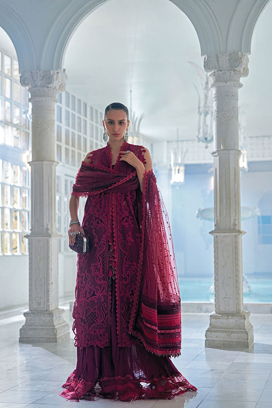 Buy from khaslibaas | sobia nazir Luxury Lawn Eid 2026 | 3 piece unstitched embroidered lawn suit for women (design 5A).choose good quality brands like Maria b zainab Chottani Various Pakistani branded dresses summer fabric, elegant design, perfect for casual & formal wear.delivery available in UK, USA, Canada, UAE, Dubai and other countries... 
