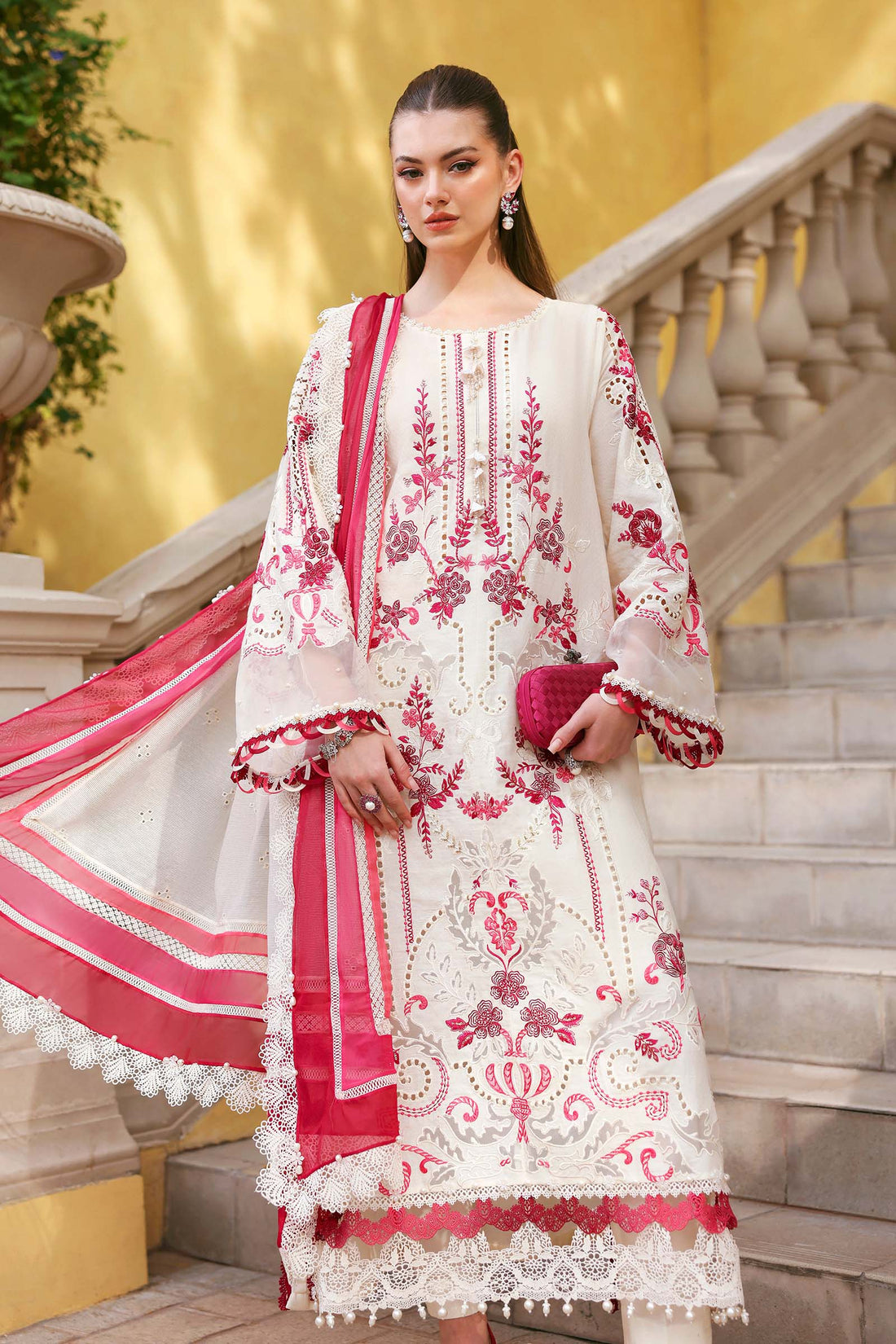 Buy from khaslibaas mariab Luxury 3 piece unstitched embroidered lawn suit for women ( D-2609-A).choose good quality brands like Maria b Sobia Nazir Various Pakistani branded dresses summer fabric, elegant design, perfect for casual & formal wear.delivery available in UK, USA,Australia, Canada, UAE, Dubai and other countries... 