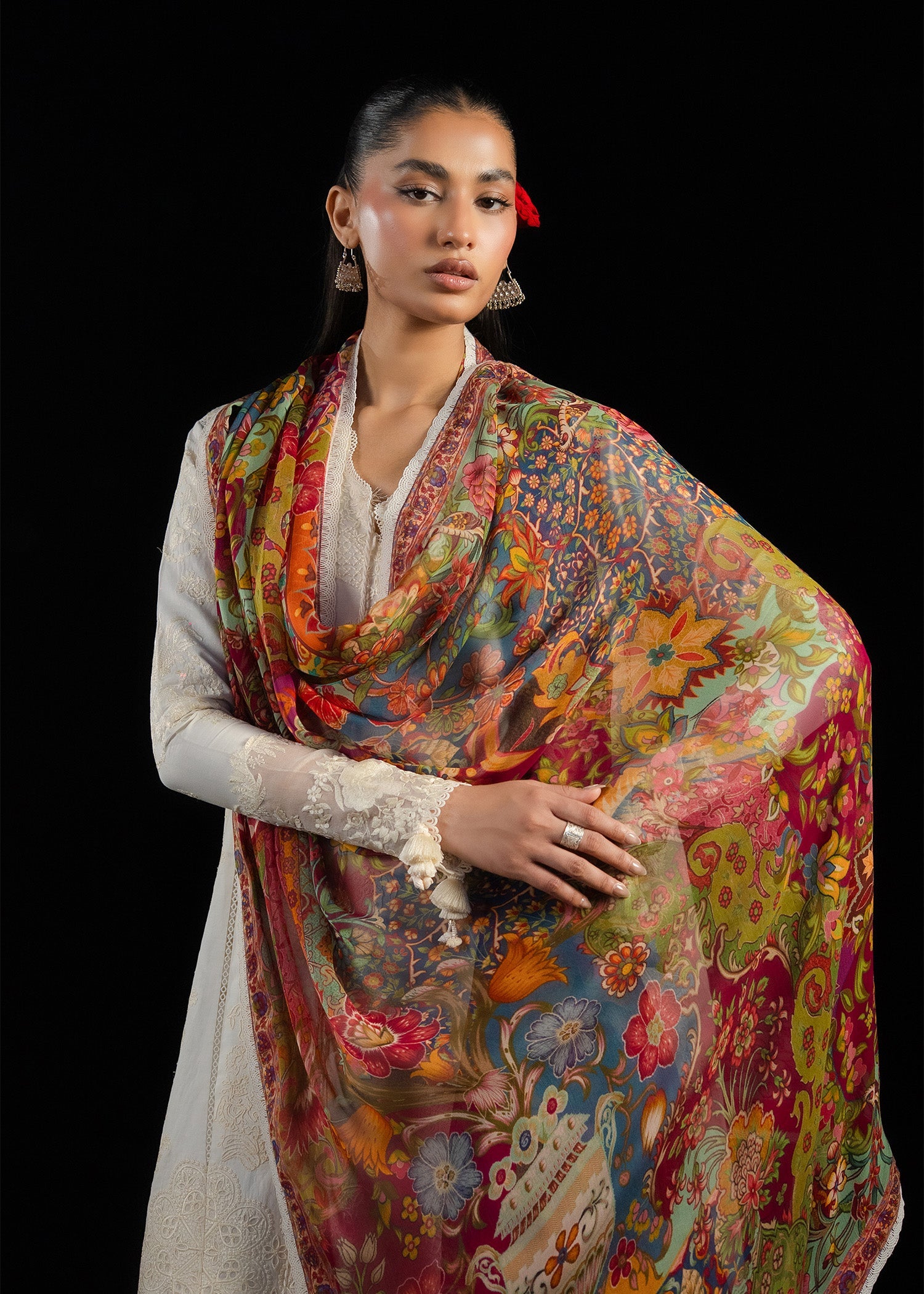 Buy from khaslibaas | Hussain Rehar Zan ss26 | 3 piece unstitched embroidered lawn suit for women (Sefi).choose good quality brands like Maria b, Sobia Nazir zainab Chottani Various Pakistani branded dresses summer fabric, elegant design, perfect for casual & formal wear.delivery available in UK, USA, Canada, UAE, Dubai and other countries... 