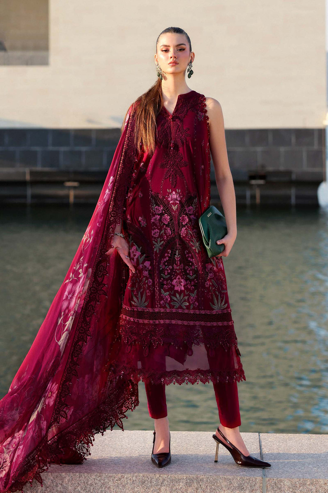 Buy from khaslibaas mariab Luxury 3 piece unstitched embroidered lawn suit for women ( D-2611-B).choose good quality brands like Maria b Sobia Nazir Various Pakistani branded dresses summer fabric, elegant design, perfect for casual & formal wear.delivery available in UK, USA,Australia, Canada, UAE, Dubai and other countries... 