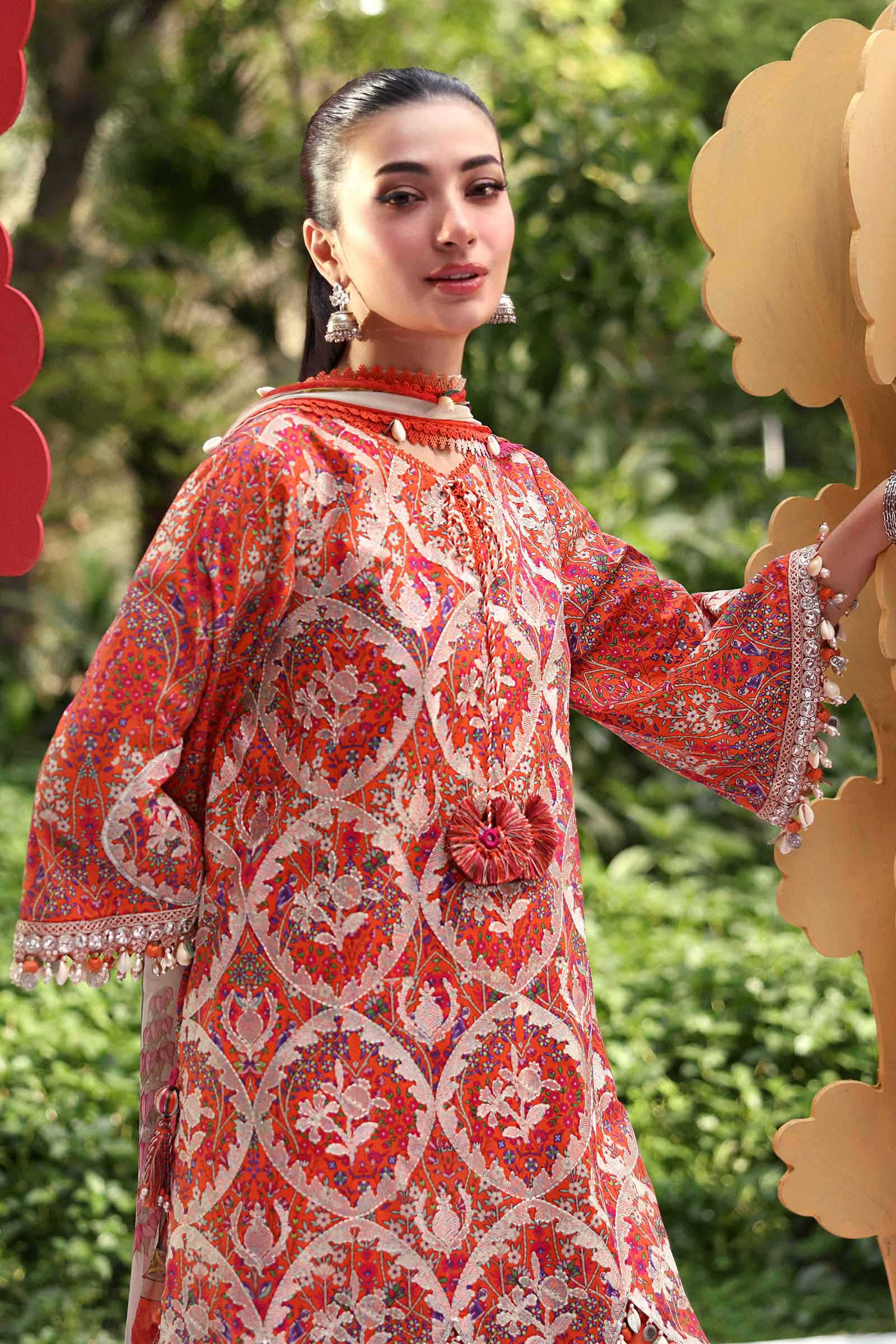 Buy from khaslibaas mariab premium 3 piece unstitched embroidered lawn suit for women (MPT-3003-A).choose good quality brands like Maria b Sobia Nazir Various Pakistani branded dresses summer fabric, elegant design, perfect for casual & formal wear.delivery available in UK, USA, Canada, UAE, Dubai and other countries... 