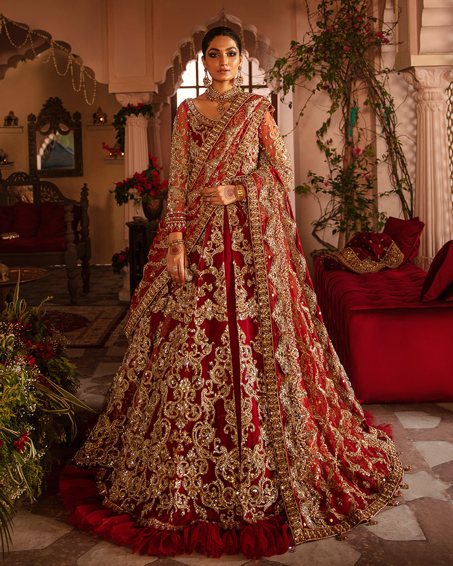Gulrukh Red Bridal Collection