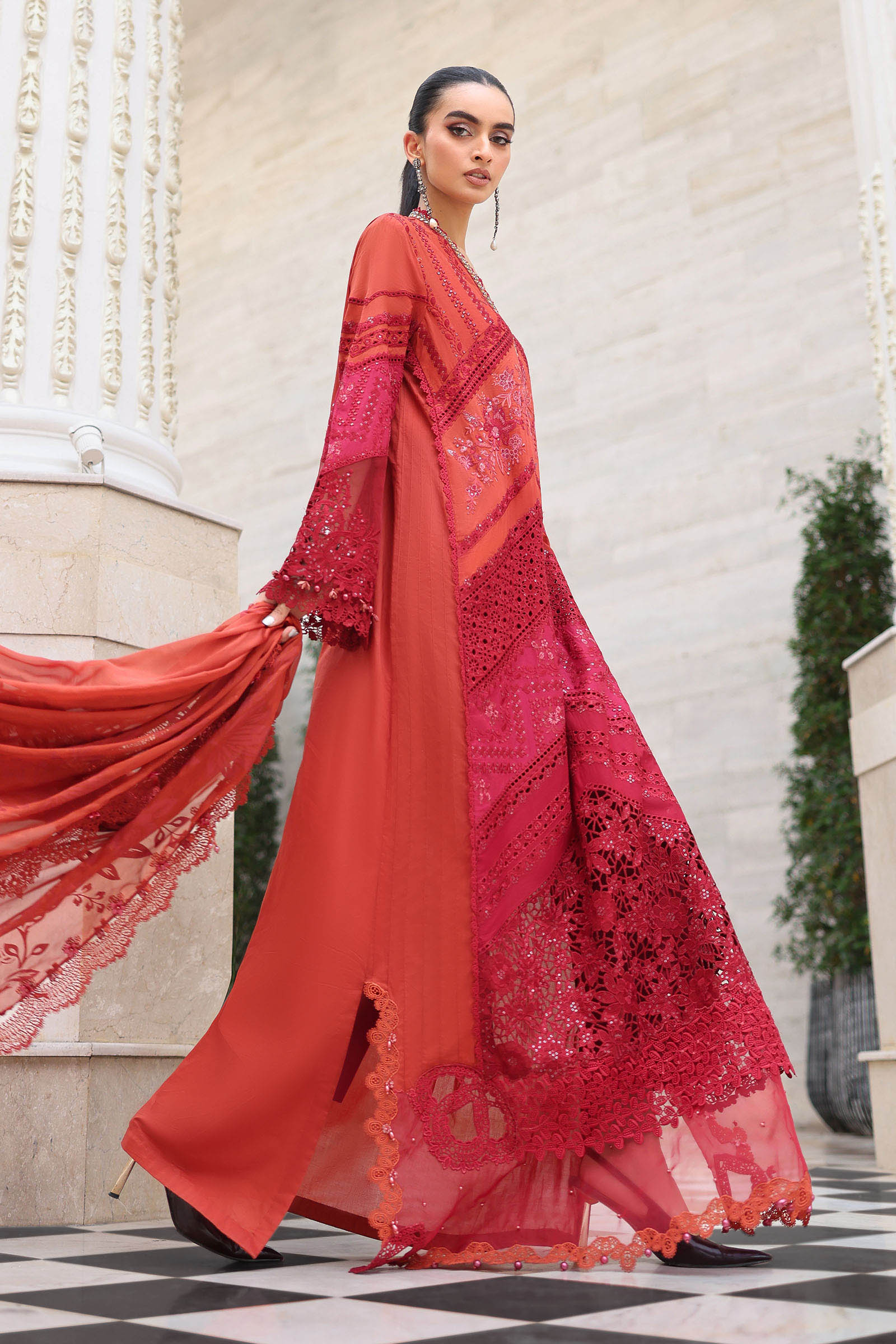 Buy from khaslibaas mariab Luxury lawn Eid II - 3 piece unstitched embroidered lawn suit for women ( D-13).choose good quality brands like Maria b Sobia Nazir Various Pakistani branded dresses summer fabric, elegant design, perfect for casual & formal wear.delivery available in UK, USA,Australia, Canada, UAE, Dubai and other countries... 