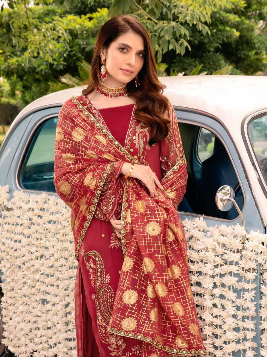 Buy Charizma CPC-04 Shehnai Formal Wear| FESTIVE Dress 2026.choose good quality brands like Maria b zainab Chottani, Hussain Rehar etc... Various Pakistani branded dresses summer fabric, elegant design, perfect for casual & formal wear also shop eid collections from khaslibaas .delivery available in UK, USA, Canada, UAE, Dubai and other countries... 