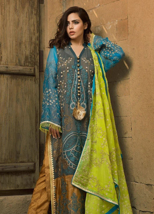 Buy Maira Khan by Rub Nawaz Formals/Blue&Brown D-5. choose good quality brands like Maria b zainab Chottani, Hussain Rehar etc... Various Pakistani branded dresses summer fabric, elegant design, perfect for casual & formal wear also shop eid collections from khaslibaas .delivery available in UK, USA, Canada, UAE, Dubai and other countries... 
