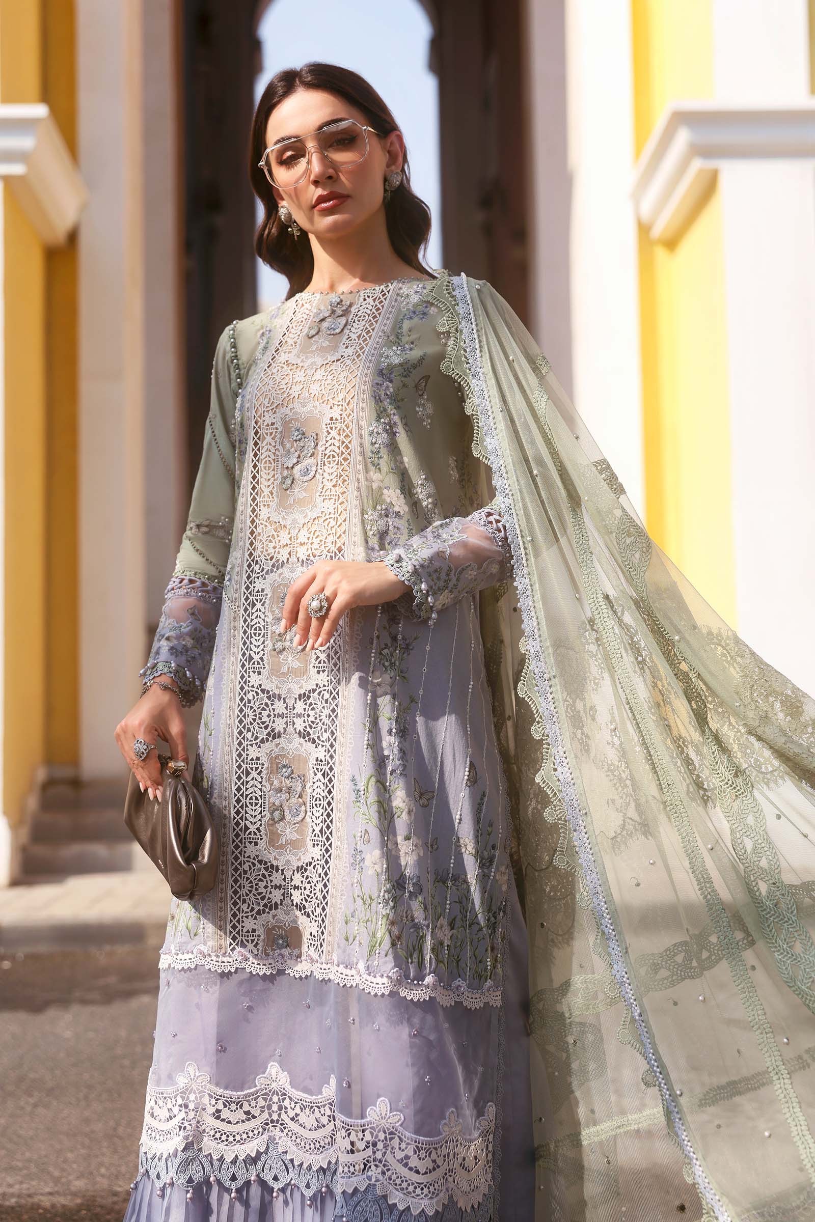 Buy from khaslibaas mariab Luxury 3 piece unstitched embroidered lawn suit for women ( D-2606-B).choose good quality brands like Maria b Sobia Nazir Various Pakistani branded dresses summer fabric, elegant design, perfect for casual & formal wear.delivery available in UK, USA,Australia, Canada, UAE, Dubai and other countries... 