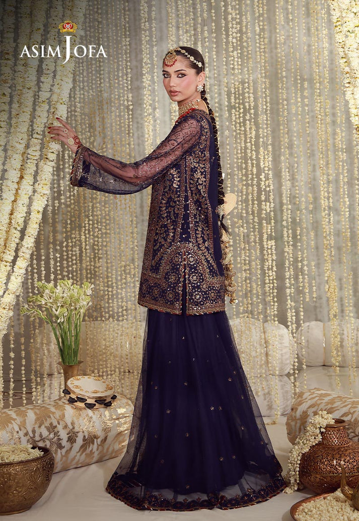 Buy asim jofa AJULFE-04 Embroidered  Suit 3 Pcs Unstitched | Women Summer Dress 2026.choose good quality brands like Maria b zainab Chottani, Hussain Rehar etc... Various Pakistani branded dresses summer fabric, elegant design, perfect for casual & formal wear also shop eid collections from khaslibaas .delivery available in UK, USA, Canada, UAE, Dubai and other countries... 