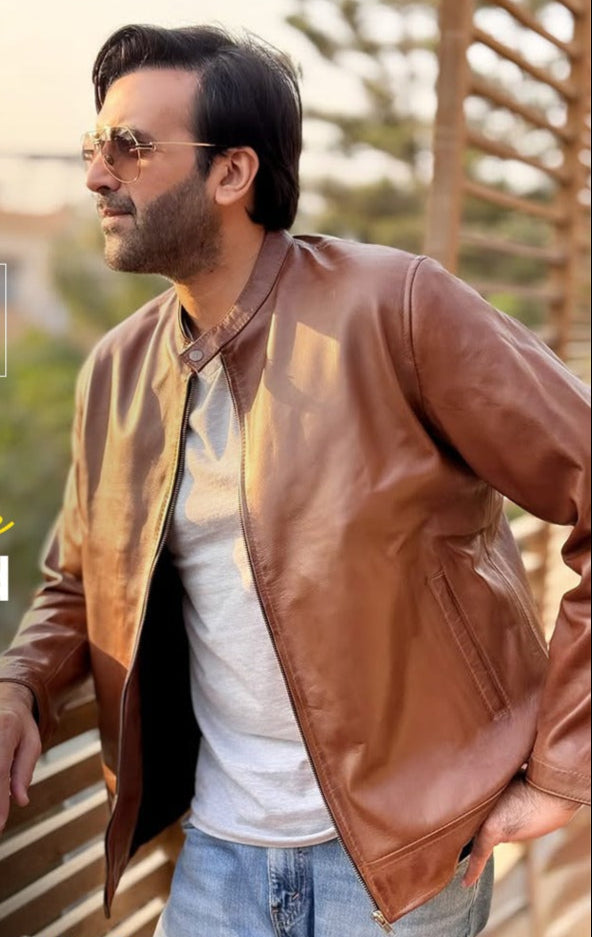 Men's Classic Style Handwaxed Leather Jacket | 100% Real Sheepskin | Khaslibaas.com