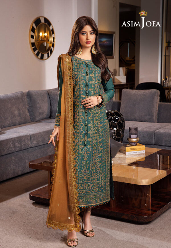 Buy Asim jofa AJRN-11 EMBROIDERED LAWN SILK  | Women FESTIVE Dress 2026.choose good quality brands like Maria b zainab Chottani, Hussain Rehar etc... Various Pakistani branded dresses summer fabric, elegant design, perfect for casual & formal wear also shop eid collections from khaslibaas .delivery available in UK, USA, Canada, UAE, Dubai and other countries... 