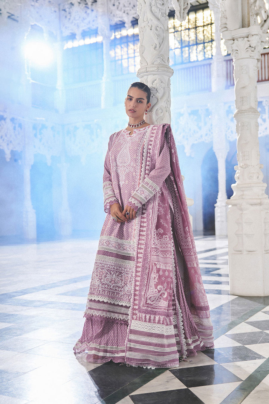Buy from khaslibaas | sobia nazir Luxury Lawn Eid 2026 | 3 piece unstitched embroidered lawn suit for women (design 11B).choose good quality brands like Maria b zainab Chottani Various Pakistani branded dresses summer fabric, elegant design, perfect for casual & formal wear.delivery available in UK, USA, Canada, UAE, Dubai and other countries... 