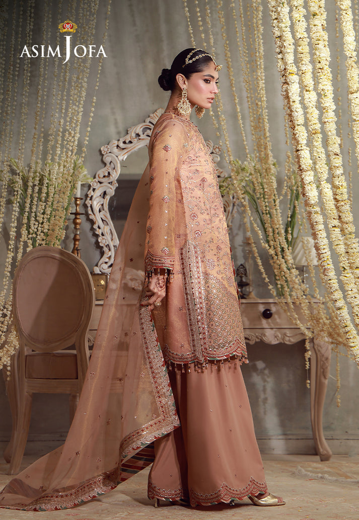 Buy asim jofa AJULFE-12 Embroidered  Suit 3 Pcs Unstitched | Women Summer Dress 2026.choose good quality brands like Maria b zainab Chottani, Hussain Rehar etc... Various Pakistani branded dresses summer fabric, elegant design, perfect for casual & formal wear also shop eid collections from khaslibaas .delivery available in UK, USA, Canada, UAE, Dubai and other countries... 