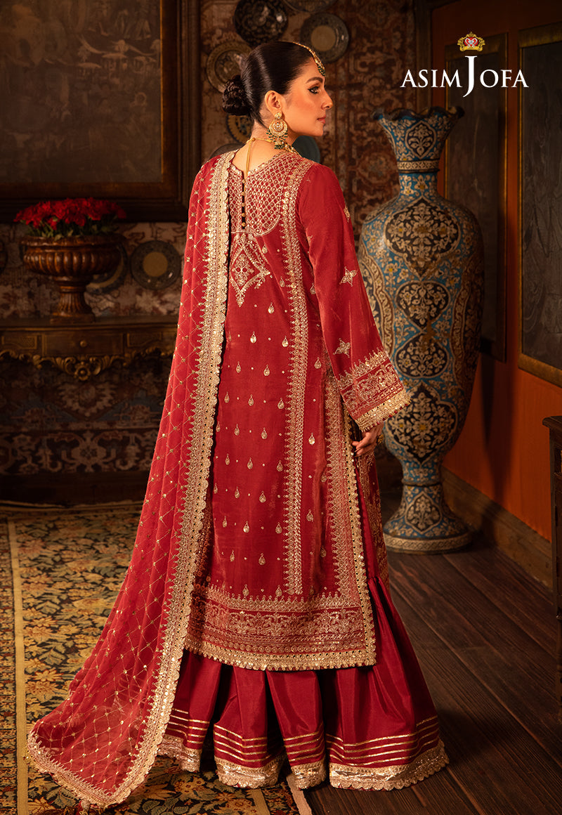 Buy Asim jofa AJMM-10 3pc Velvet| Women FESTIVE Dress 2026.choose good quality brands like Maria b zainab Chottani, Hussain Rehar etc... Various Pakistani branded dresses summer fabric, elegant design, perfect for casual & formal wear also shop eid collections from khaslibaas .delivery available in UK, USA, Canada, UAE, Dubai and other countries... 