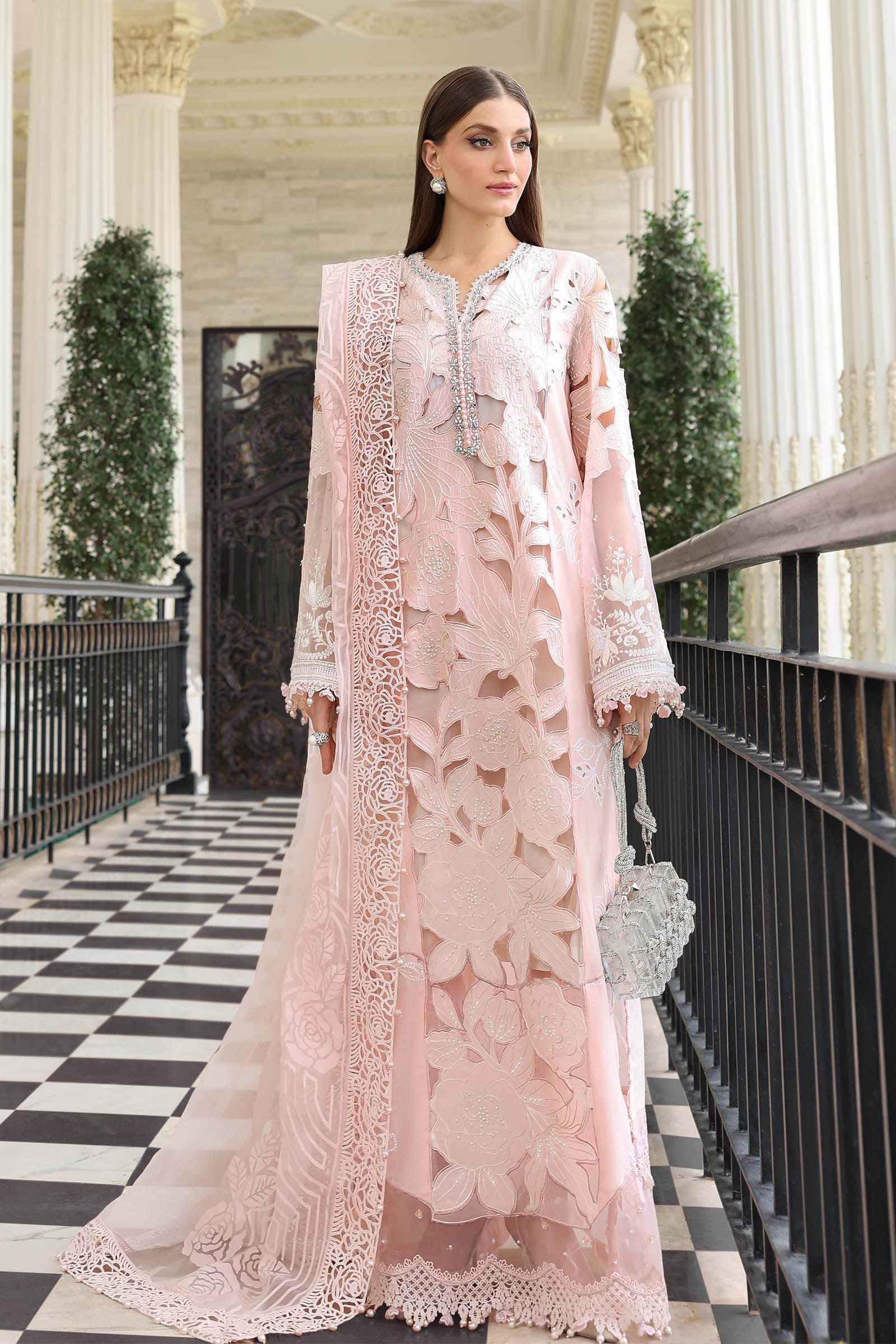 Buy from khaslibaas mariab Luxury lawn Eid II - 3 piece unstitched embroidered lawn suit for women ( D-02).choose good quality brands like Maria b Sobia Nazir Various Pakistani branded dresses summer fabric, elegant design, perfect for casual & formal wear.delivery available in UK, USA,Australia, Canada, UAE, Dubai and other countries... 