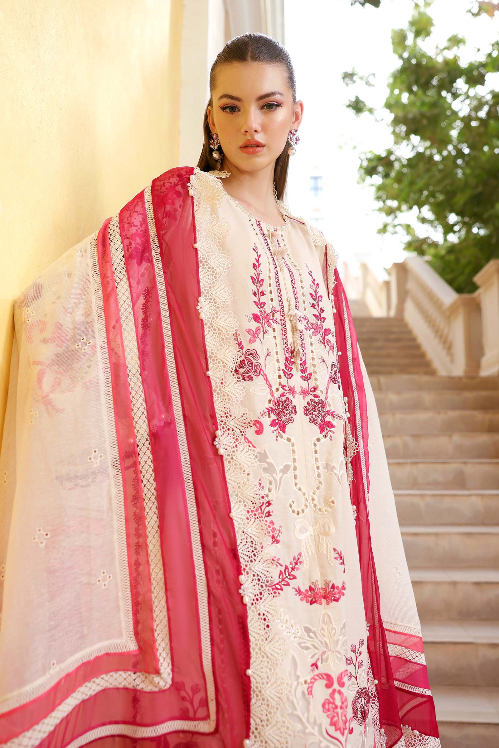 Buy from khaslibaas mariab Luxury 3 piece unstitched embroidered lawn suit for women ( D-2609-A).choose good quality brands like Maria b Sobia Nazir Various Pakistani branded dresses summer fabric, elegant design, perfect for casual & formal wear.delivery available in UK, USA,Australia, Canada, UAE, Dubai and other countries... 