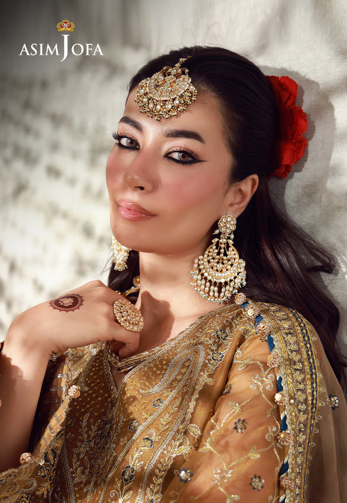 Buy asim jofa AJULFE-03 Embroidered  Suit 3 Pcs Unstitched | Women Summer Dress 2026.choose good quality brands like Maria b zainab Chottani, Hussain Rehar etc... Various Pakistani branded dresses summer fabric, elegant design, perfect for casual & formal wear also shop eid collections from khaslibaas .delivery available in UK, USA, Canada, UAE, Dubai and other countries... 