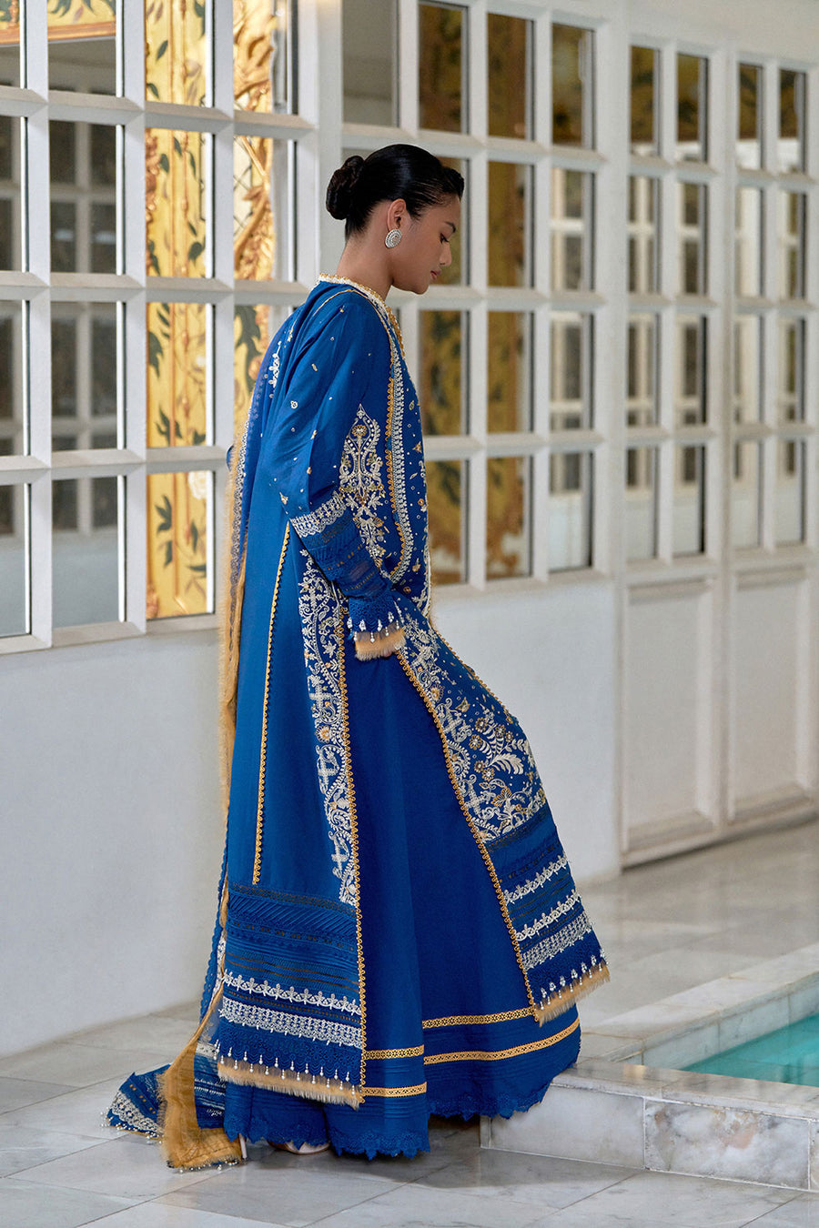 Buy from khaslibaas | sobia nazir Luxury Lawn Eid 2026 | 3 piece unstitched embroidered lawn suit for women (design 8A).choose good quality brands like Maria b zainab Chottani Various Pakistani branded dresses summer fabric, elegant design, perfect for casual & formal wear.delivery available in UK, USA, Canada, UAE, Dubai and other countries... 