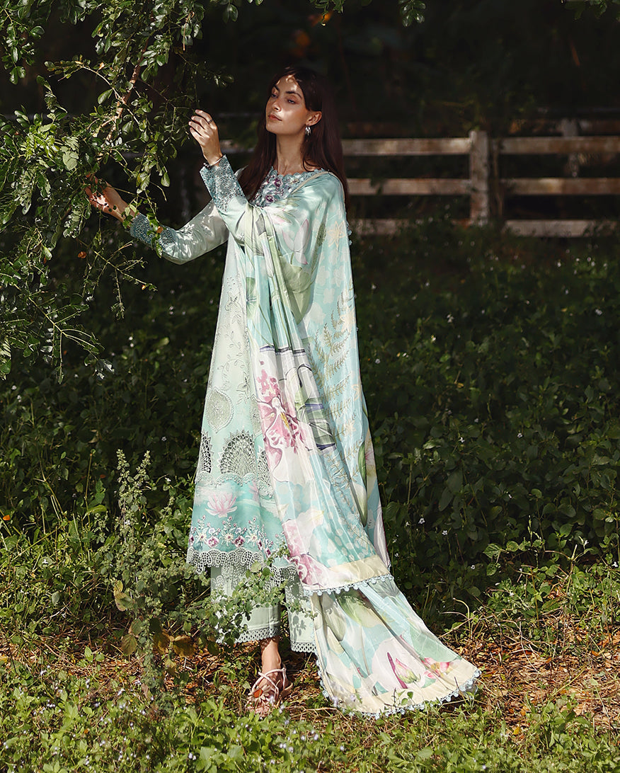 Buy Mushq Solace Ombre Chikankari  Tranquil Muse– Luxury Unstitched Lawn Suit 2026 | Women Summer Dresses 2026.choose good quality brands like Maria b zainab Chottani, Hussain Rehar, sobia nazir, Qalamkar, asim jofa etc... Various Pakistani branded dresses summer fabric, elegant design, perfect for casual & formal wear also shop eid collections from khaslibaas .delivery available in UK, USA, Canada, UAE, Dubai, Australia and other countries... 