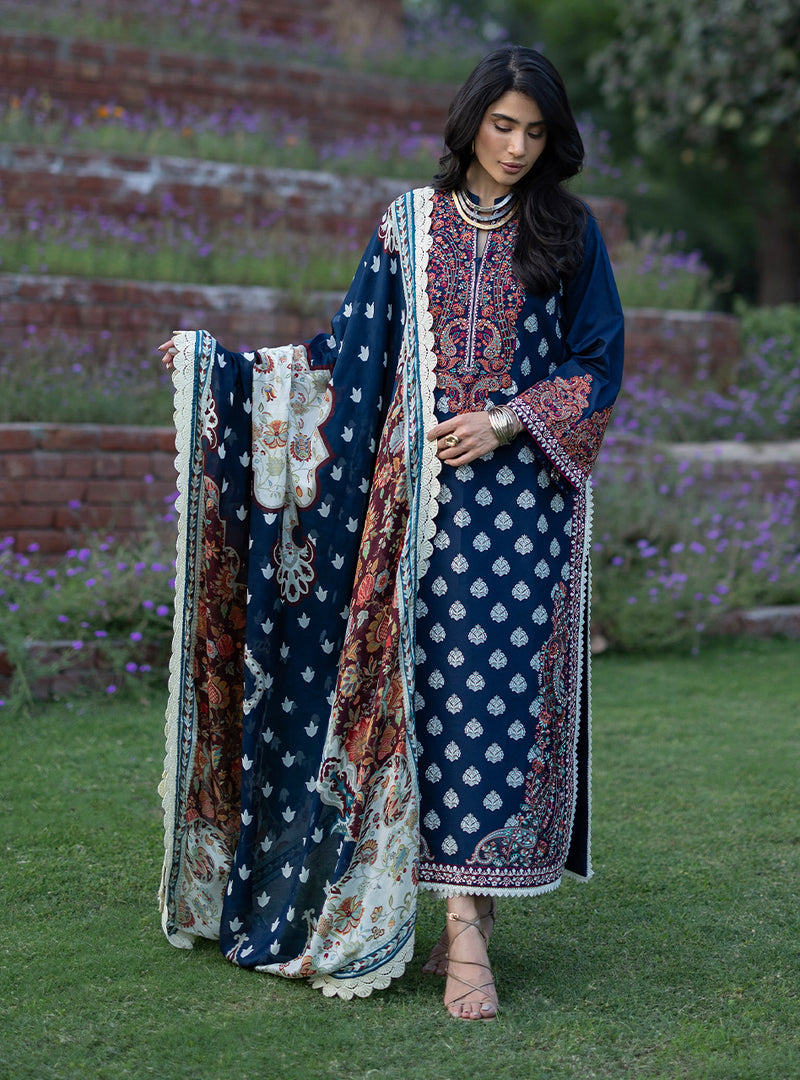 Buy from khaslibaas | ZAINAB CHOTTANI Luxury Lawn '26 | 3 piece unstitched embroidered lawn suit for women (Mesa - 08).choose good quality brands like Maria b, Sobia Nazir zainab Chottani Various Pakistani branded dresses summer fabric, elegant design, perfect for casual & formal wear.delivery available in UK, USA, Canada, UAE, Dubai and other countries... 