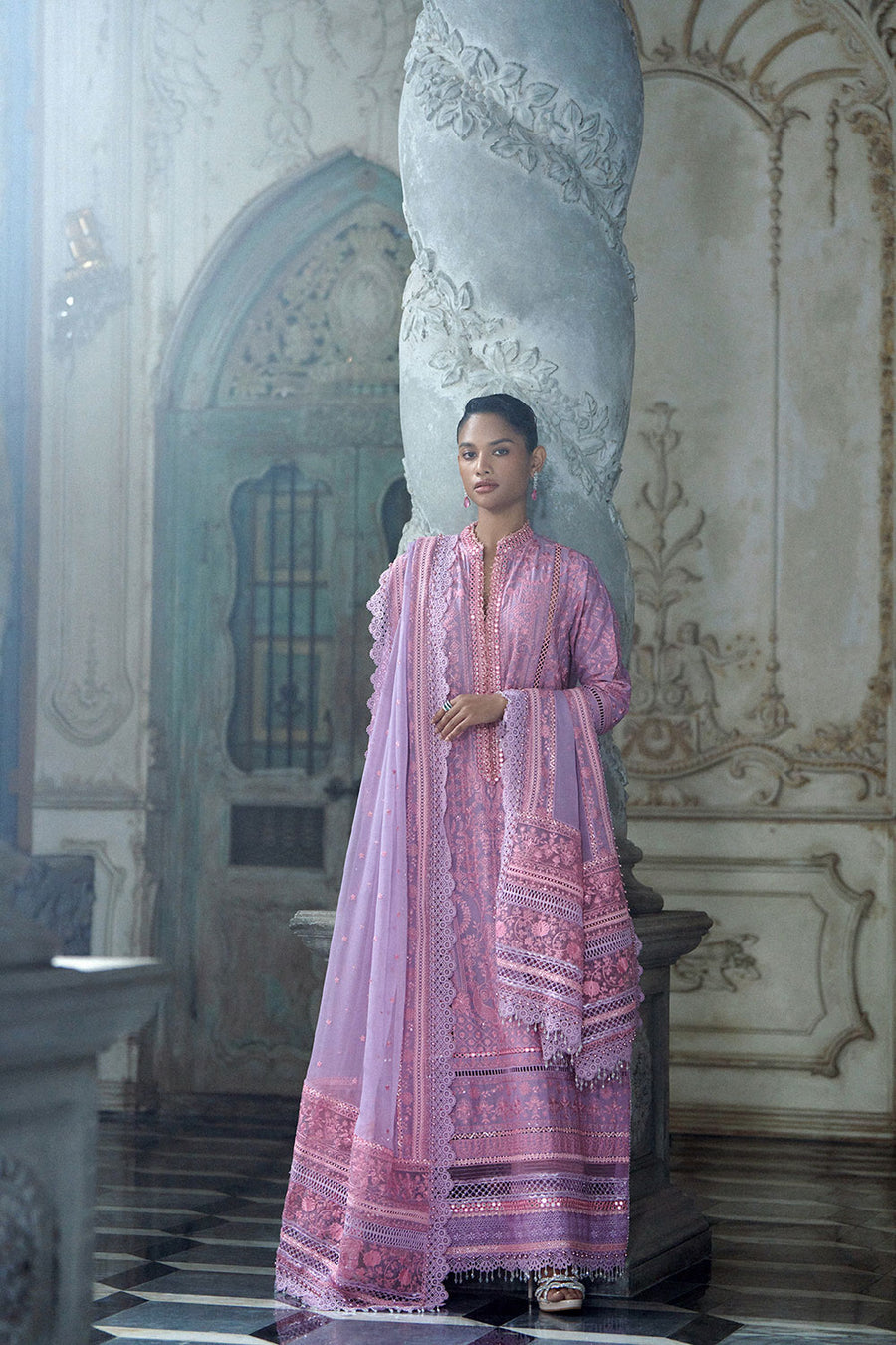 Buy from khaslibaas | sobia nazir Luxury Lawn Eid 2026 | 3 piece unstitched embroidered lawn suit for women (design 2A).choose good quality brands like Maria b zainab Chottani Various Pakistani branded dresses summer fabric, elegant design, perfect for casual & formal wear.delivery available in UK, USA, Canada, UAE, Dubai and other countries... 
