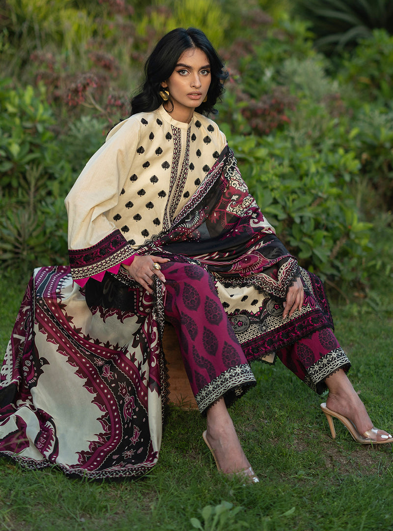 Buy from khaslibaas | ZAINAB CHOTTANI Luxury Lawn '26 | 3 piece unstitched embroidered lawn suit for women (Nour - 09).choose good quality brands like Maria b, Sobia Nazir zainab Chottani Various Pakistani branded dresses summer fabric, elegant design, perfect for casual & formal wear.delivery available in UK, USA, Canada, UAE, Dubai and other countries... 