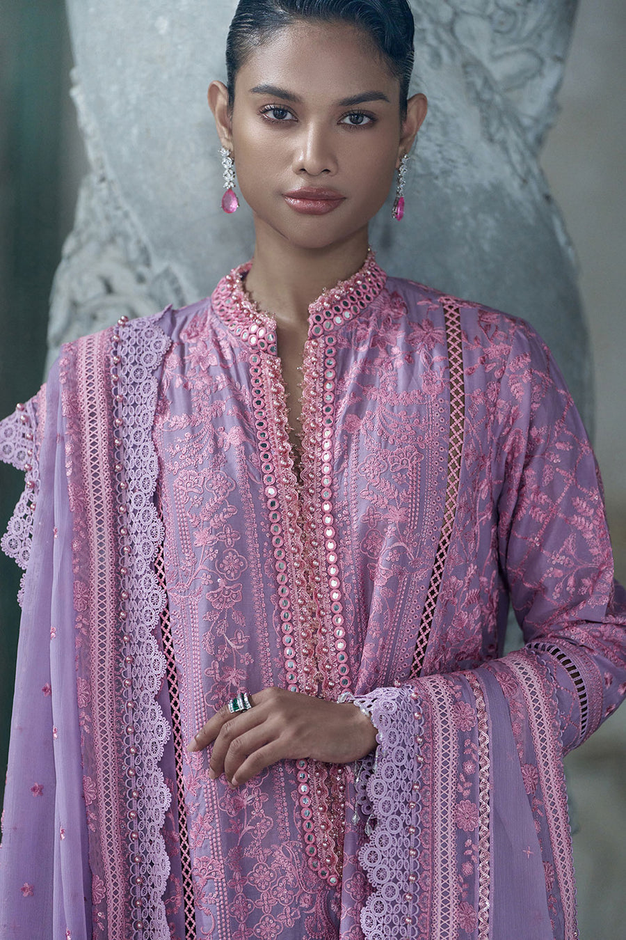 Buy from khaslibaas | sobia nazir Luxury Lawn Eid 2026 | 3 piece unstitched embroidered lawn suit for women (design 2A).choose good quality brands like Maria b zainab Chottani Various Pakistani branded dresses summer fabric, elegant design, perfect for casual & formal wear.delivery available in UK, USA, Canada, UAE, Dubai and other countries... 