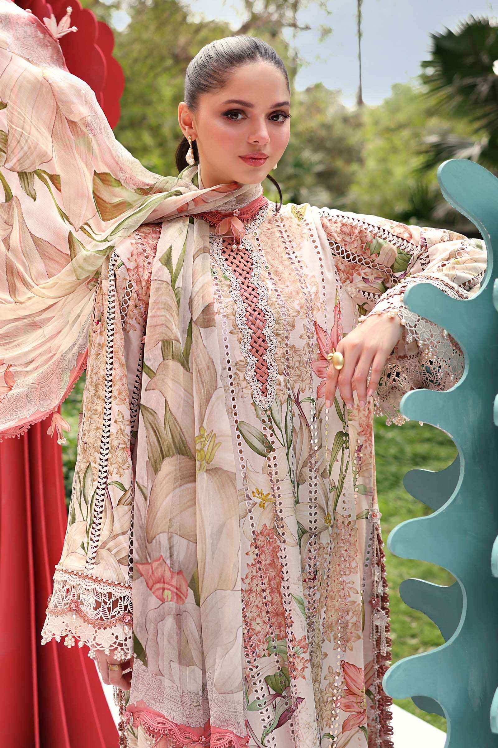 Buy from khaslibaas mariab premium 3 piece unstitched embroidered lawn suit for women (MPT-3010-A).choose good quality brands like Maria b Sobia Nazir Various Pakistani branded dresses summer fabric, elegant design, perfect for casual & formal wear.delivery available in UK, USA, Canada, UAE, Dubai and other countries... 