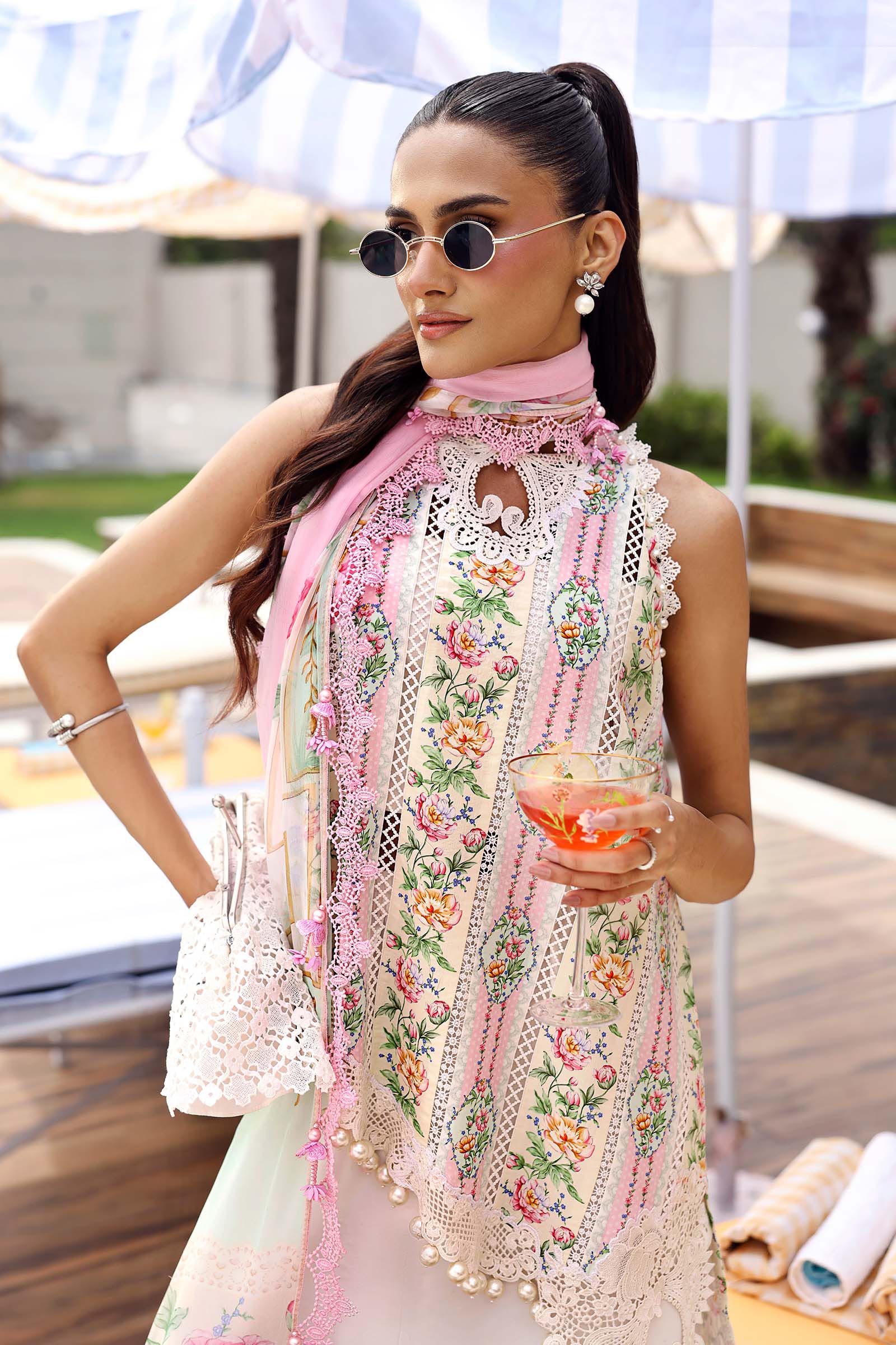 Mariab | 3 Piece Unstitched Embroidered Lawn Suit for Women – MPT-3010-A