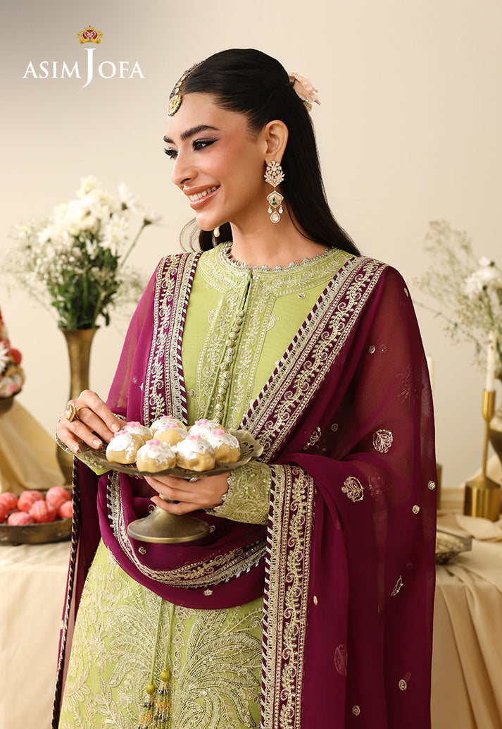Shop Asim Jofa Luxury Festive '26 | AJULIH-10 original Pakistani designer collection online with free international delivery at Khaslibaas.com.