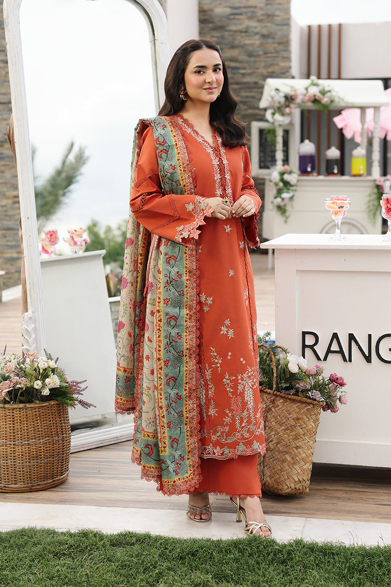 Buy from khaslibaas RANG RASIYA | Florence Luxury Festive Edit '26-Zahra - 3 piece unstitched embroidered Festive suit for women .choose good quality brands like Maria b Sobia Nazir Various Pakistani branded dresses summer fabric, elegant design, perfect for casual & formal wear.delivery available in UK, USA,Australia, Canada, UAE, Dubai and other countries... 