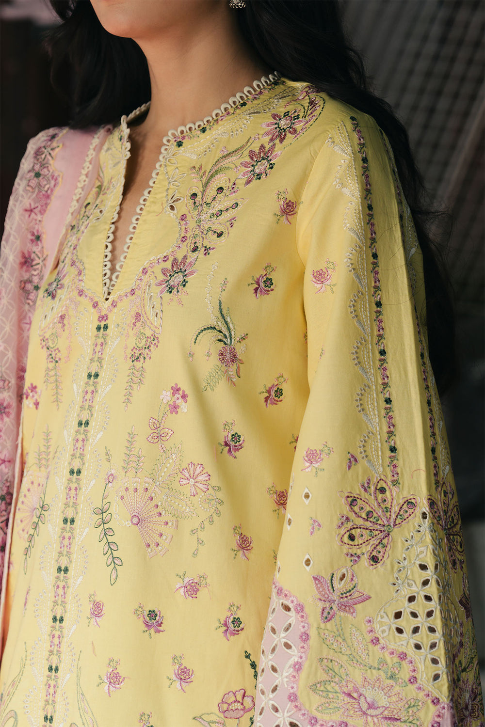 Buy Afrozeh | Mulaqaat'26 - LAMHA Embroidered  Suit 3 Pcs Unstitched | Women Summer Dresses 2026.choose good quality brands like Maria b zainab Chottani, Hussain Rehar, sobia nazir etc... Various Pakistani branded dresses summer fabric, elegant design, perfect for casual & formal wear also shop eid collections from khaslibaas .delivery available in UK, USA, Canada, UAE, Dubai and other countries... 