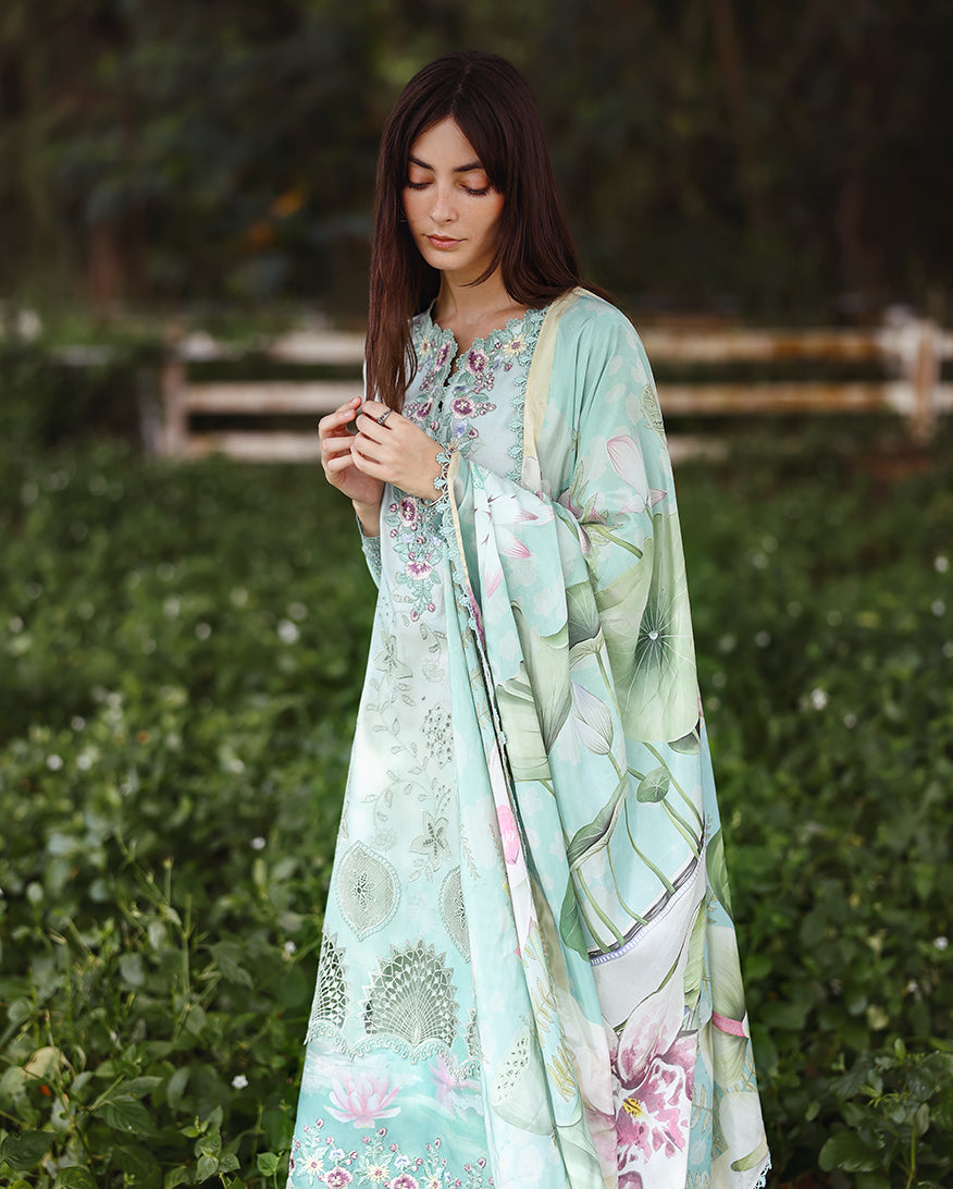 Buy Mushq Solace Ombre Chikankari  Tranquil Muse– Luxury Unstitched Lawn Suit 2026 | Women Summer Dresses 2026.choose good quality brands like Maria b zainab Chottani, Hussain Rehar, sobia nazir, Qalamkar, asim jofa etc... Various Pakistani branded dresses summer fabric, elegant design, perfect for casual & formal wear also shop eid collections from khaslibaas .delivery available in UK, USA, Canada, UAE, Dubai, Australia and other countries... 