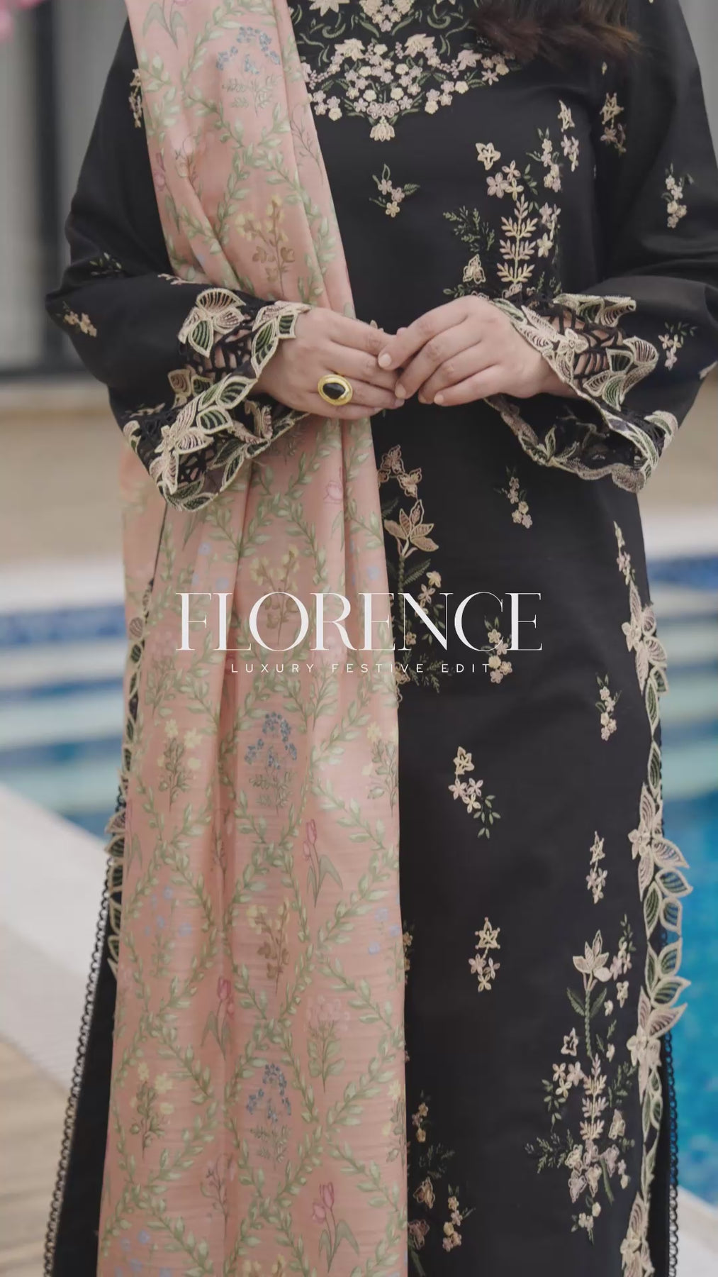 Buy from khaslibaas RANG RASIYA | Florence Luxury Festive Edit '26-Afsaneh - 3 piece unstitched embroidered Festive suit for women .choose good quality brands like Maria b Sobia Nazir Various Pakistani branded dresses summer fabric, elegant design, perfect for casual & formal wear.delivery available in UK, USA,Australia, Canada, UAE, Dubai and other countries... 