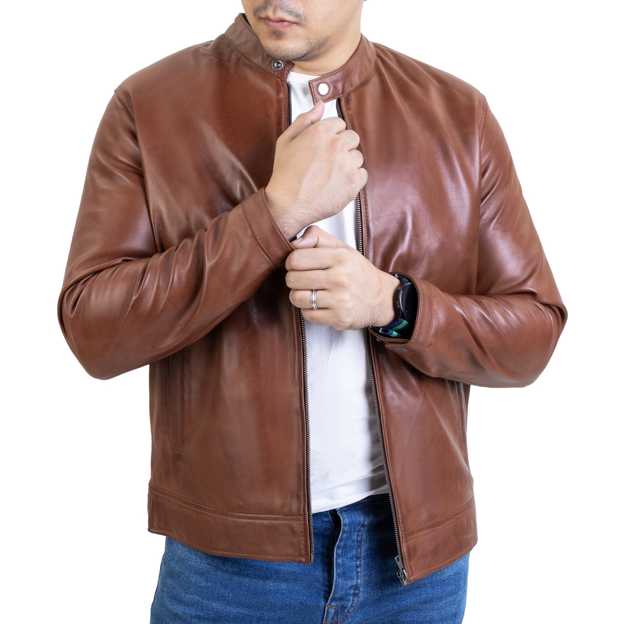 Men's Classic Style Handwaxed Leather Jacket | 100% Real Sheepskin | Khaslibaas.com