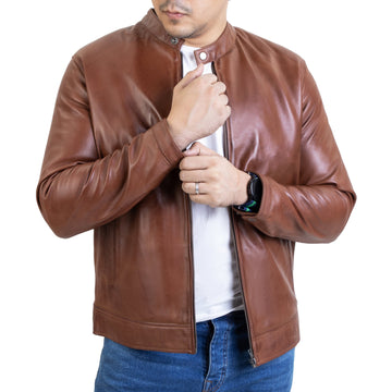 Men's Classic Style Handwaxed Leather Jacket | 100% Real Sheepskin | Khaslibaas.com